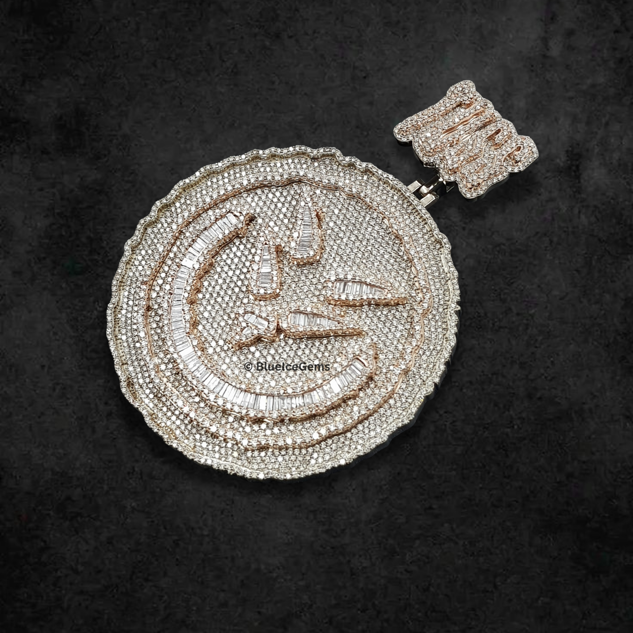 The "Ice Cold Grin" Diamond Smiley Medallion Pendant