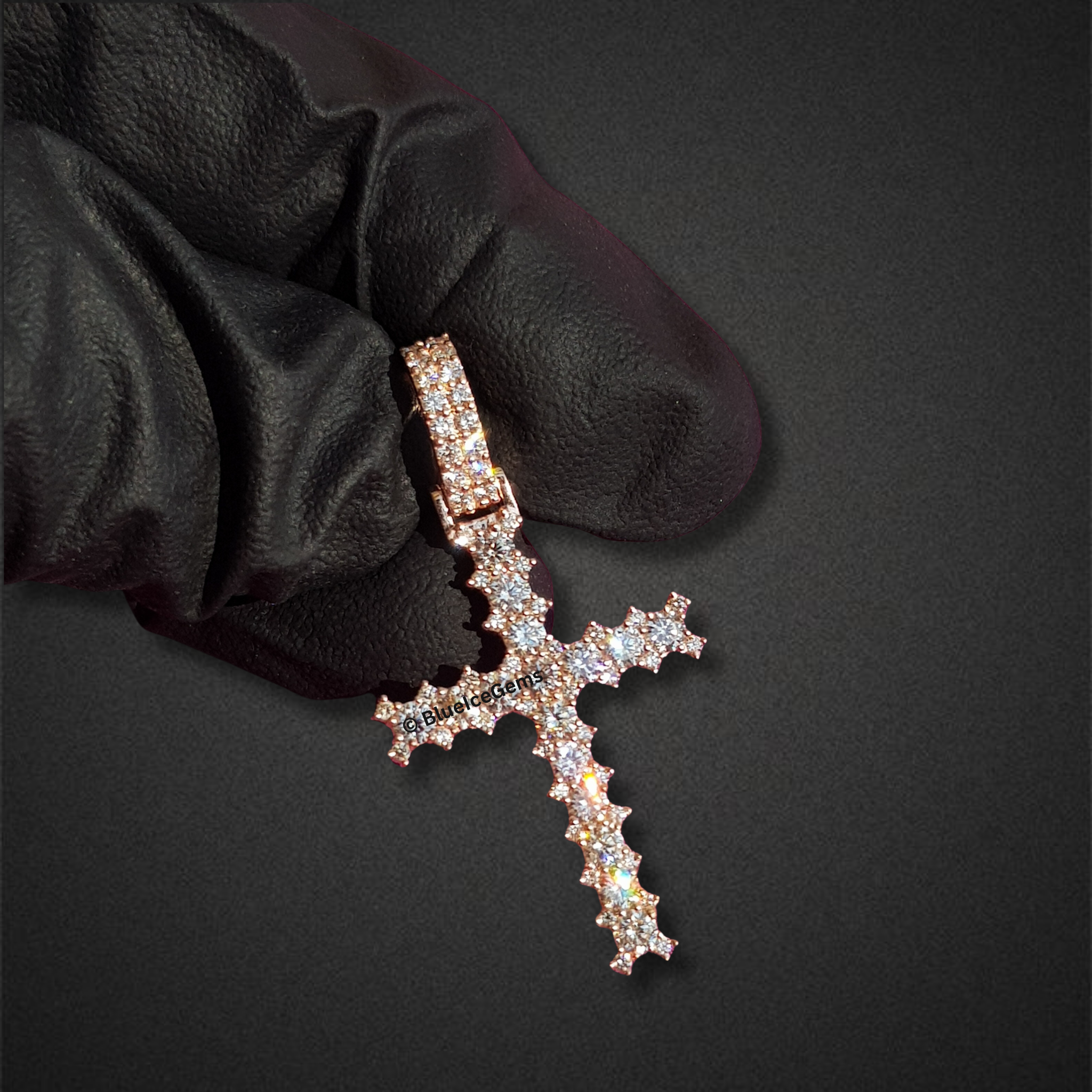 The "Ice Thorn" Diamond Cross Pendant