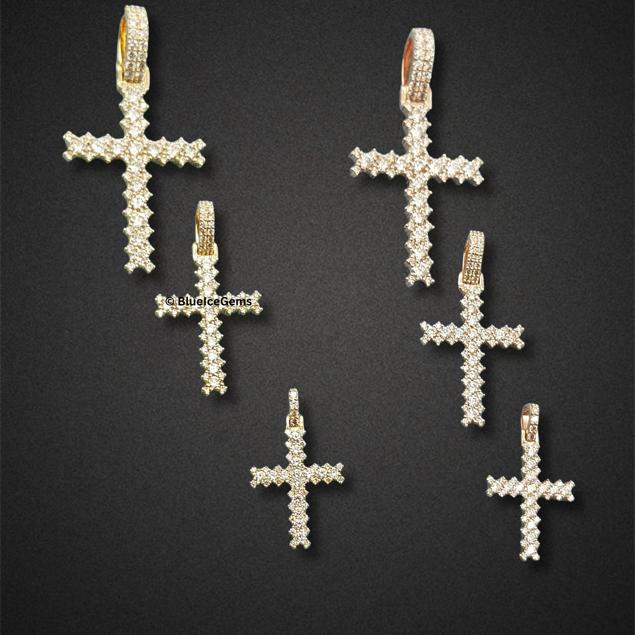 The "Ice Thorn" Diamond Cross Pendant