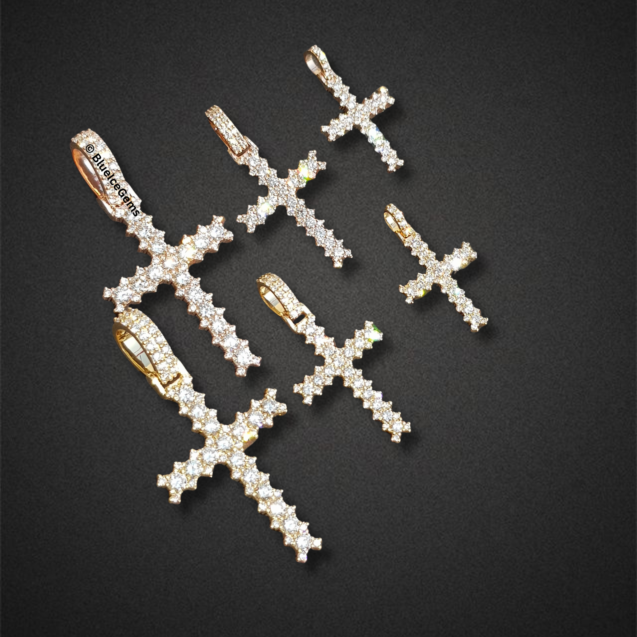 The "Ice Thorn" Diamond Cross Pendant