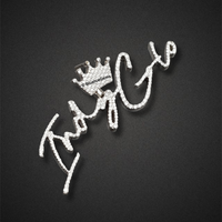 The "Indy G" Crowned Diamond Script Pendant