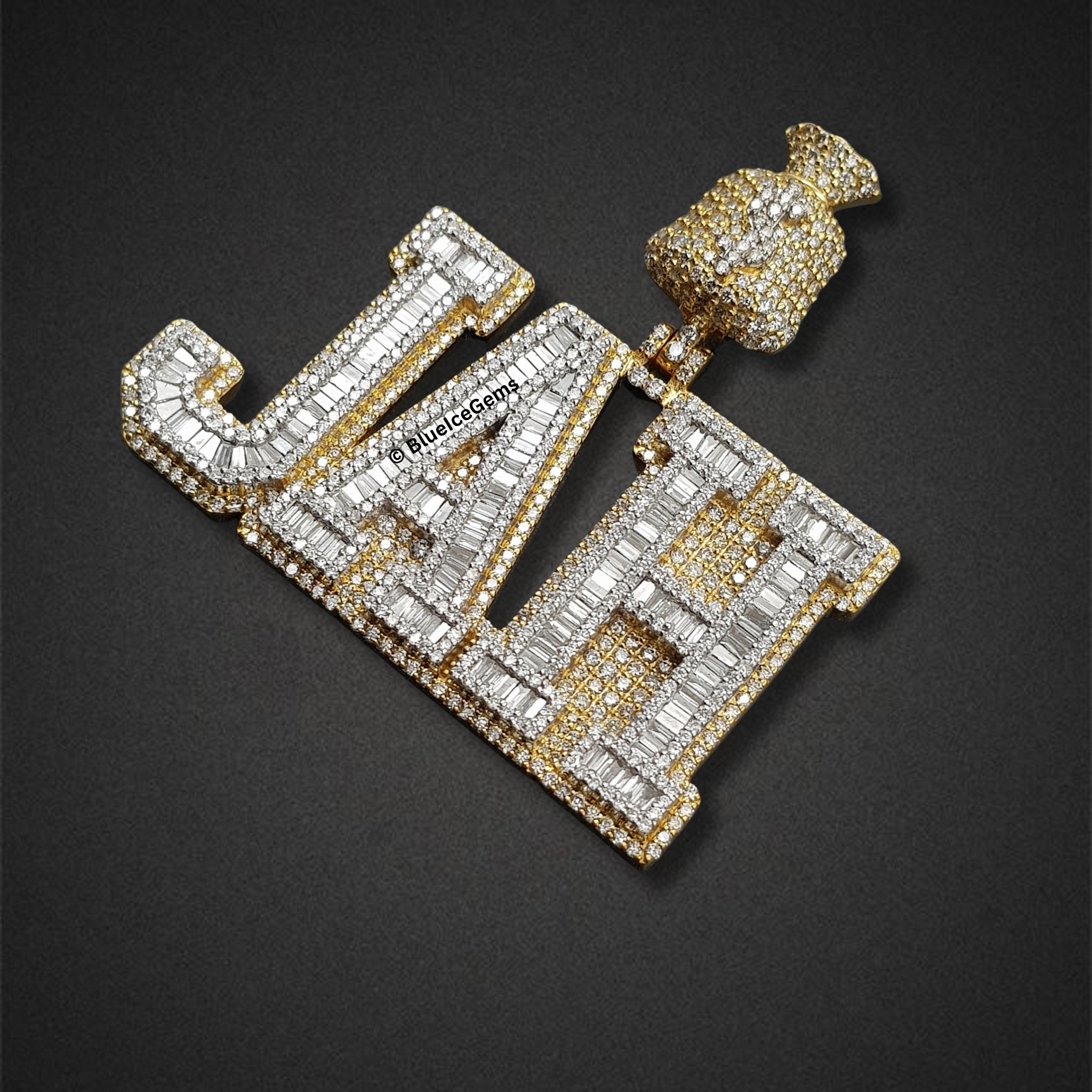 The JAH Fortune Bag Diamond Pendant