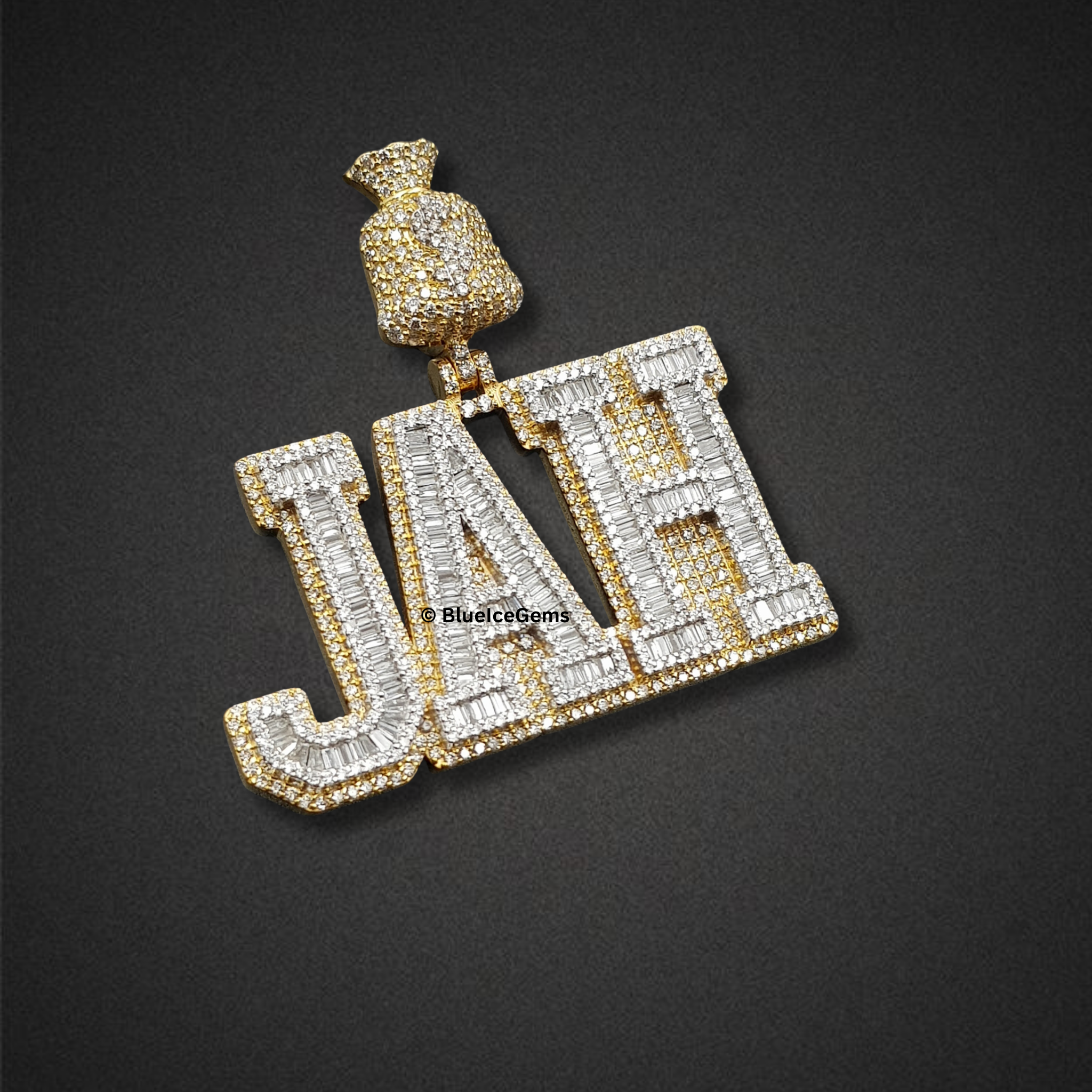 The JAH Fortune Bag Diamond Pendant