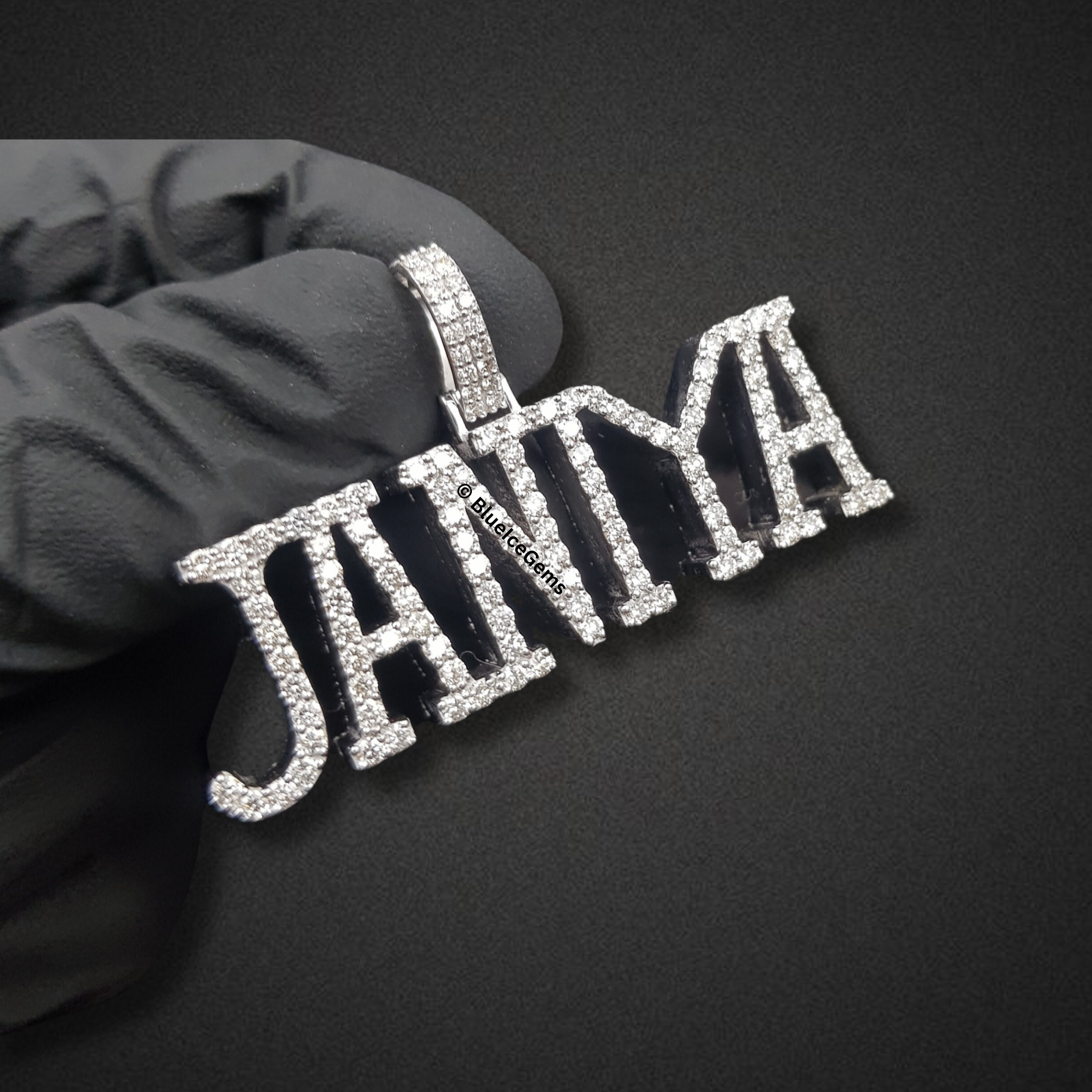 The "JANIYA" Diamond Block Letter Pendant