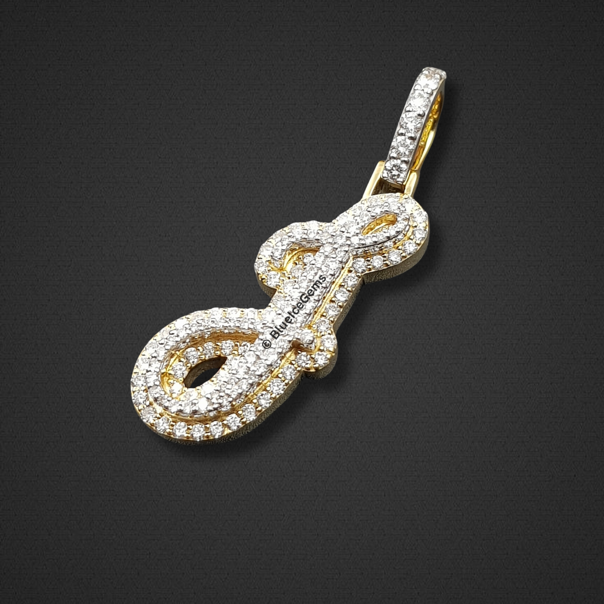 The "J" Diamond Script Initial Pendant