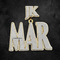 The "JK MAR" Diamond Monogram Pendant