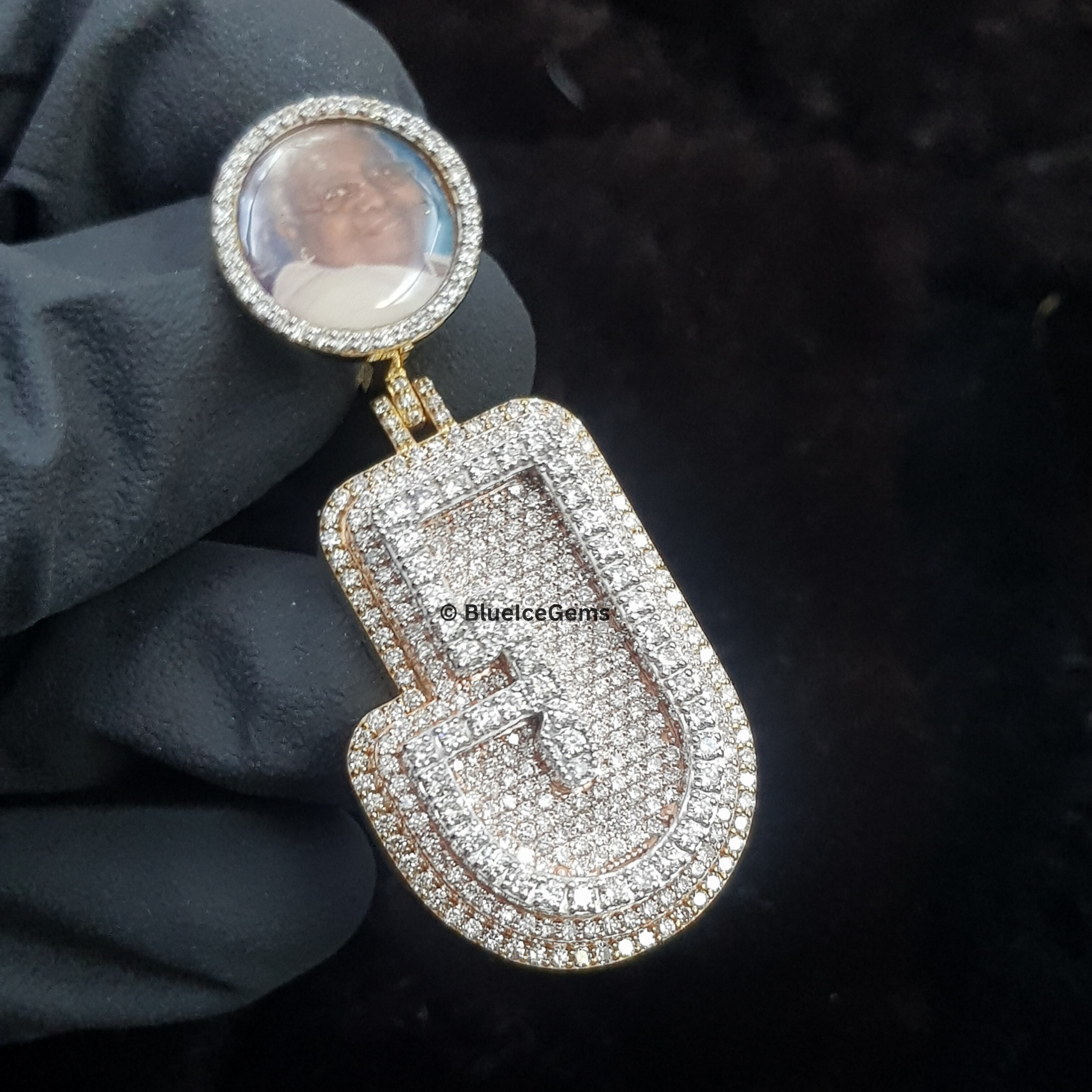 The "J" Legacy Diamond Photo Pendant