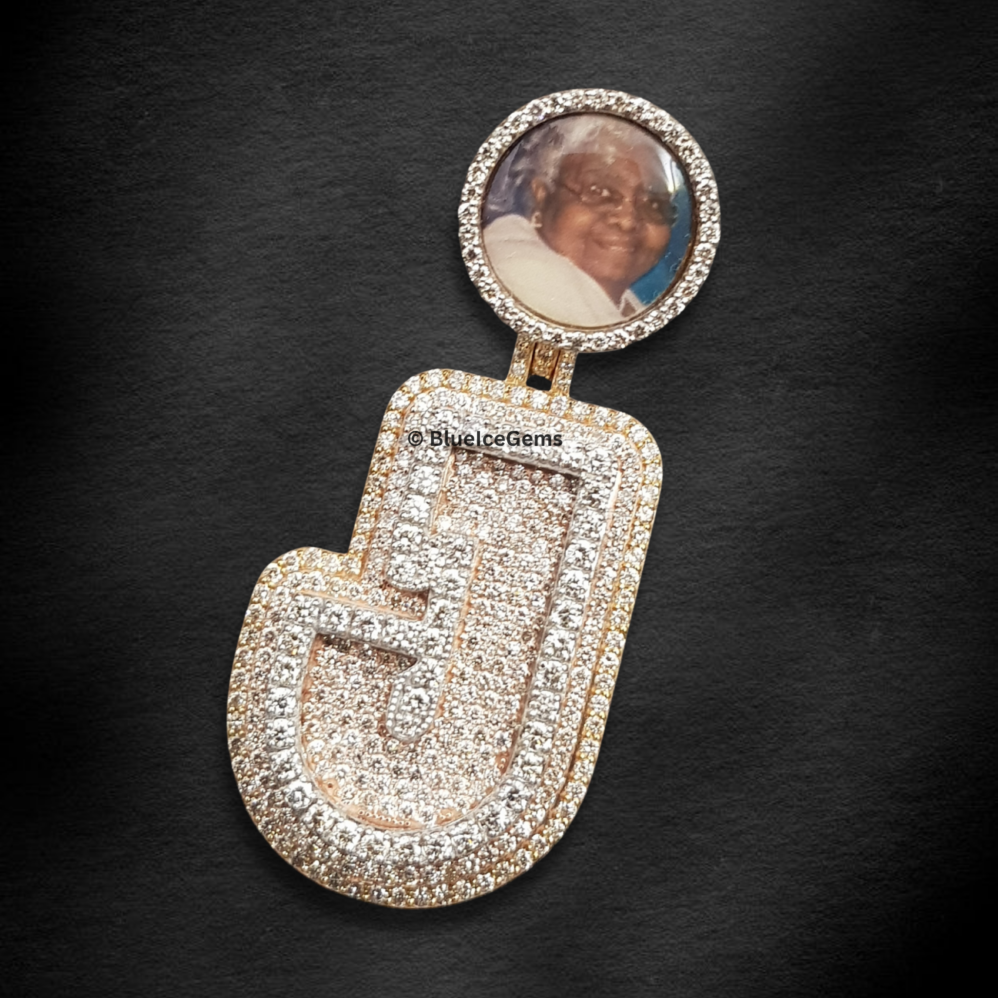 The "J" Legacy Diamond Photo Pendant
