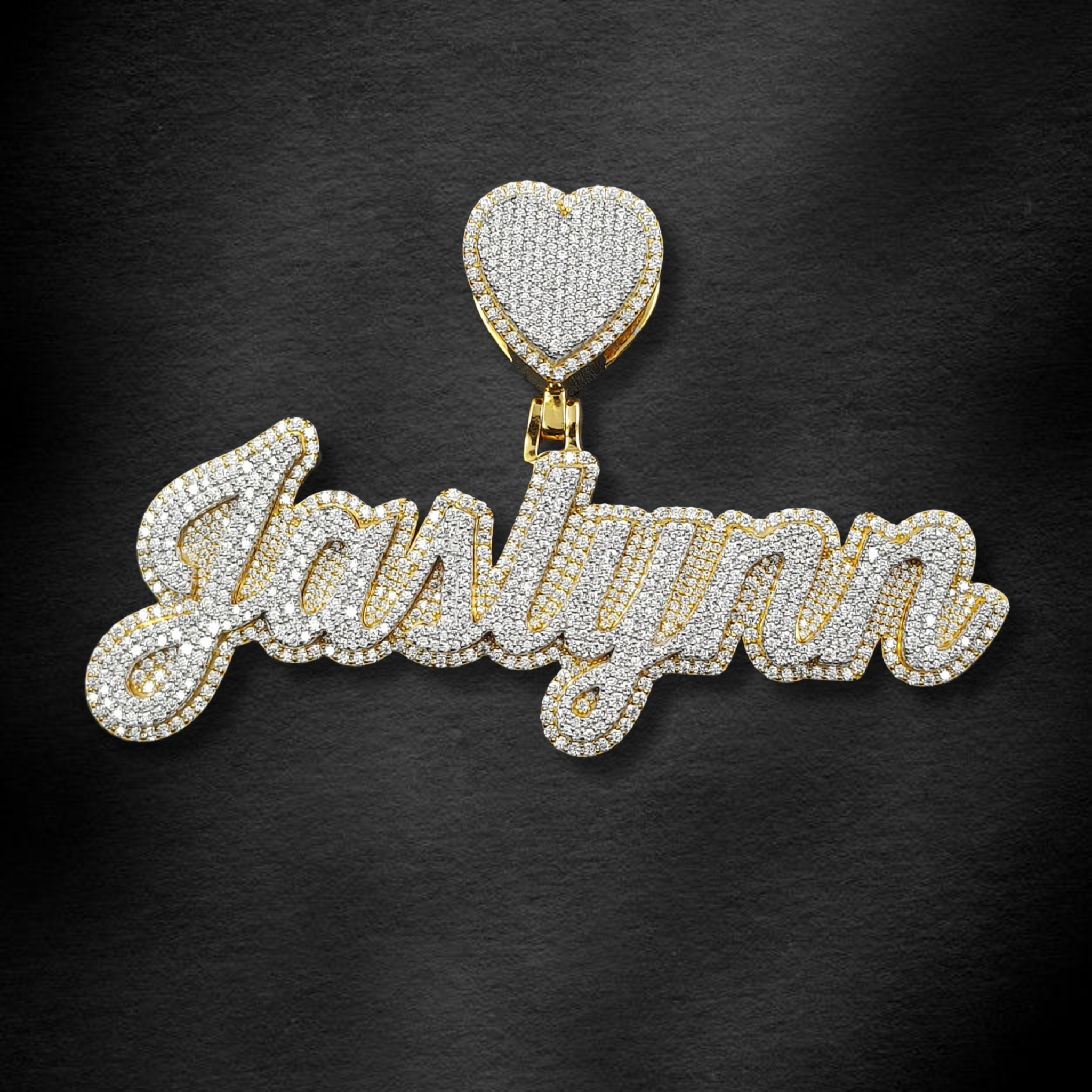 The "Jaslynn" Heartfelt Diamond Script Pendant