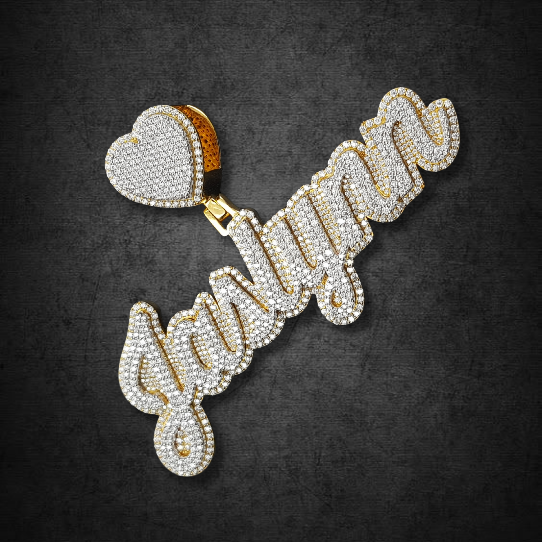 The "Jaslynn" Heartfelt Diamond Script Pendant