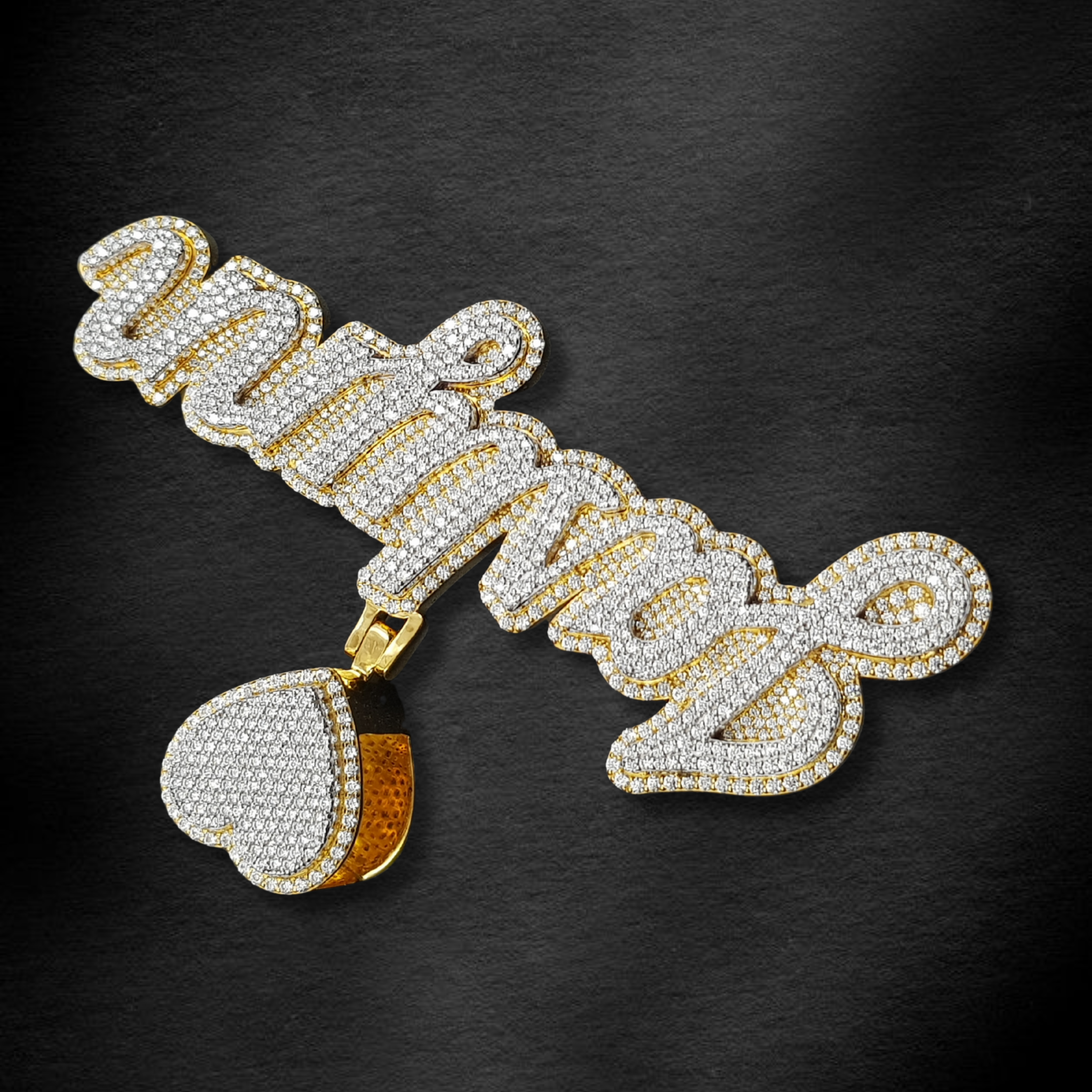The "Jaslynn" Heartfelt Diamond Script Pendant