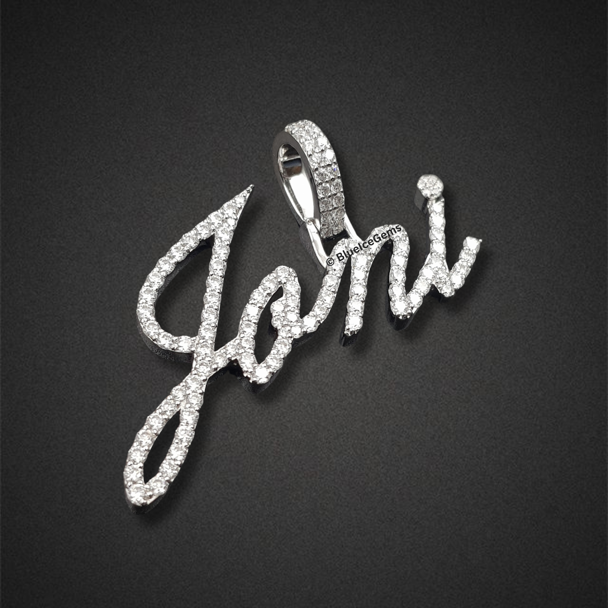 The "Joni" Script Diamond Pendant