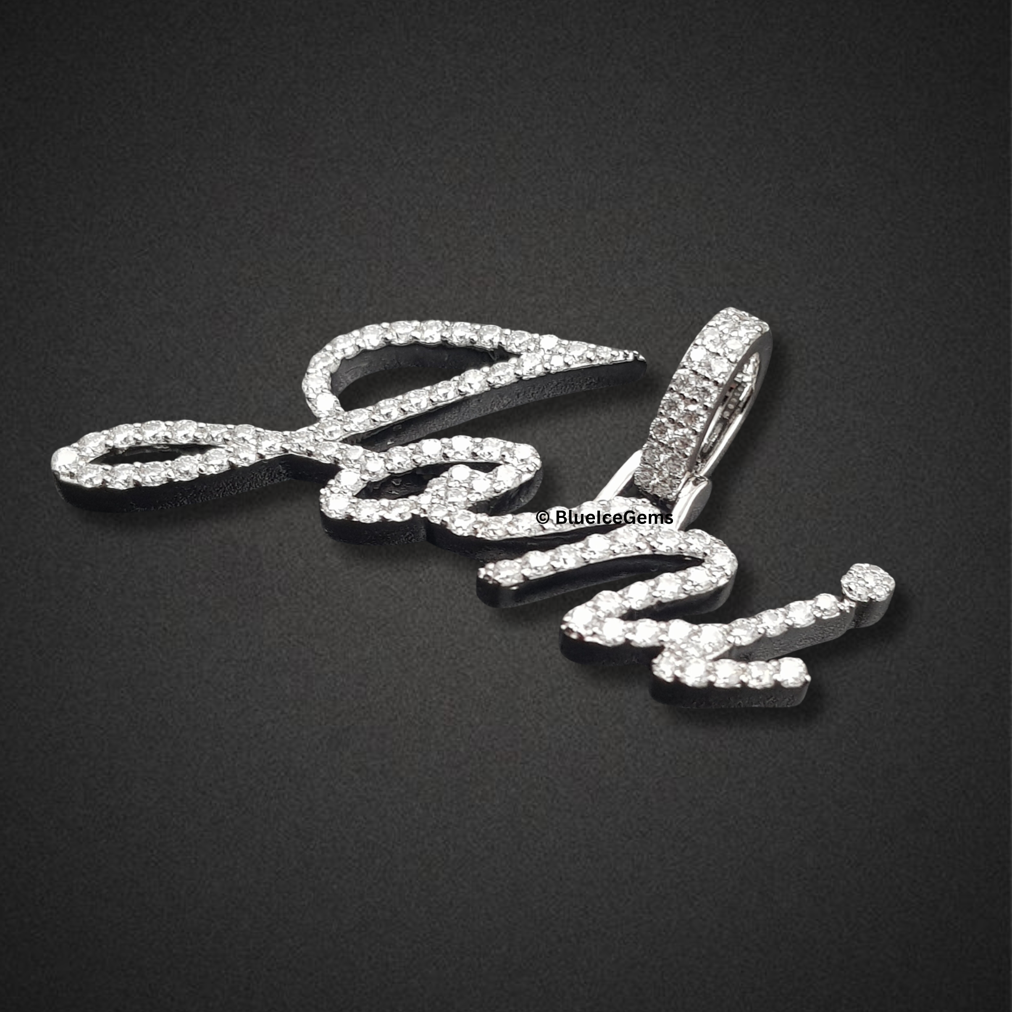 The "Joni" Script Diamond Pendant