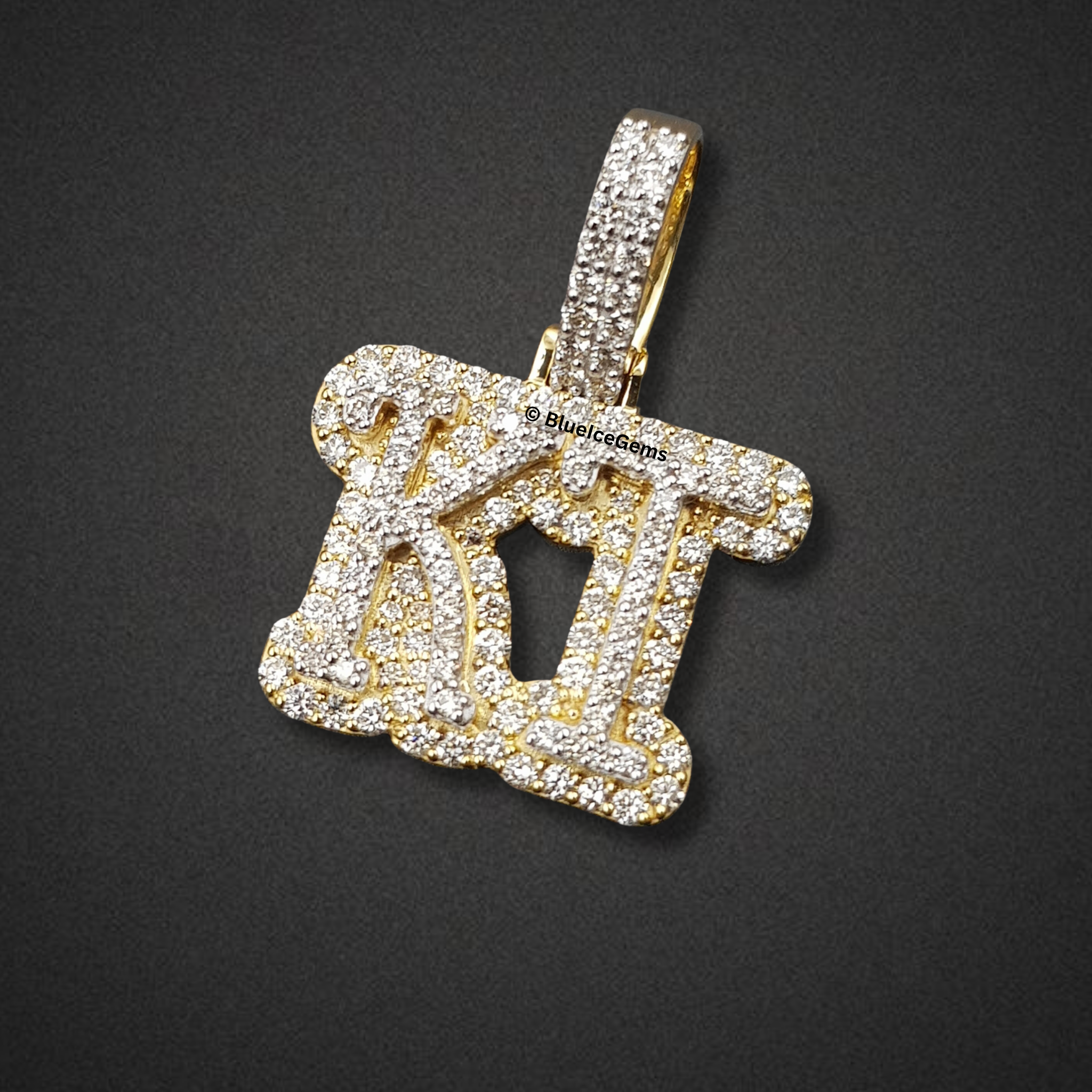 The "KT" Diamond Initial Pendant