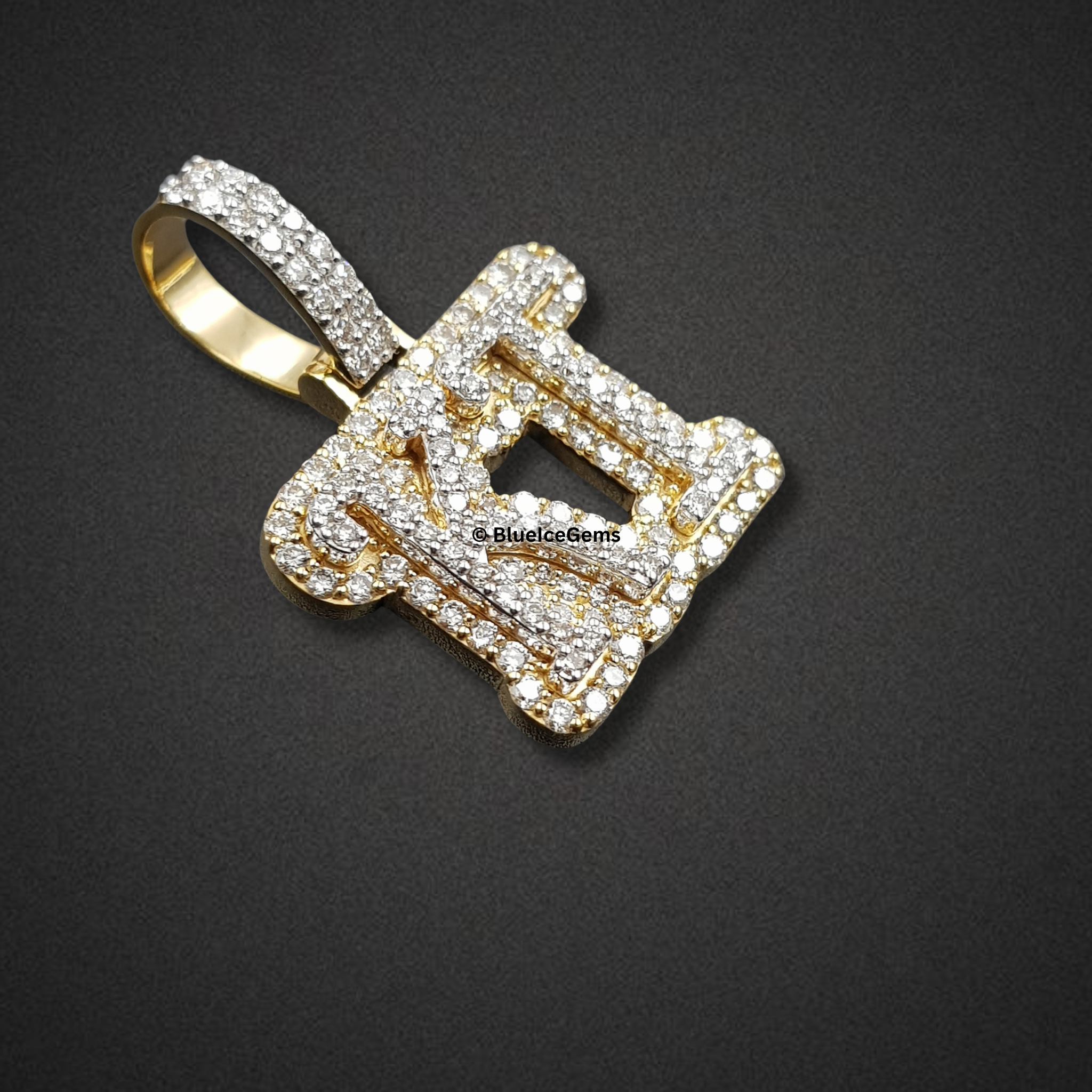 The "KT" Diamond Initial Pendant
