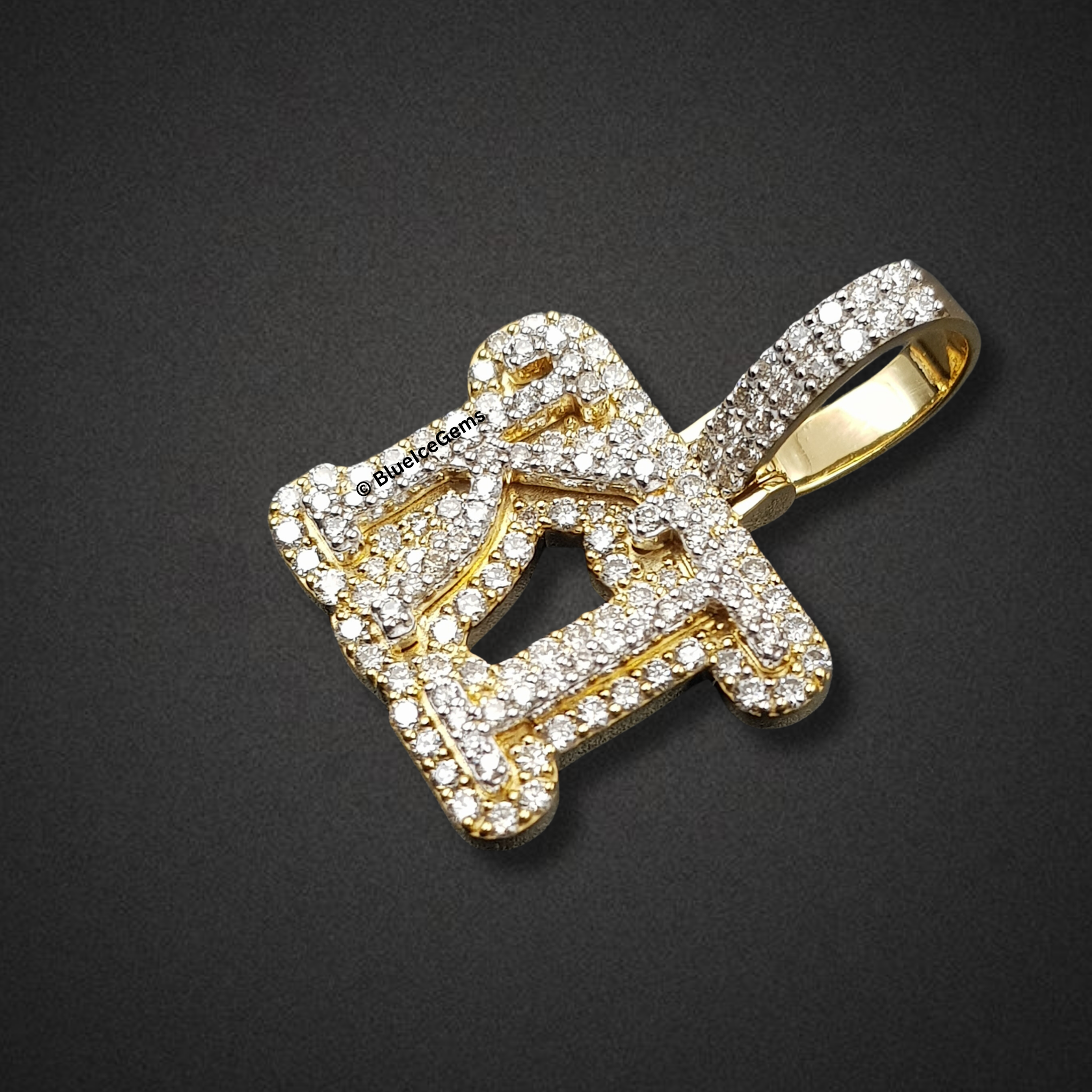 The "KT" Diamond Initial Pendant
