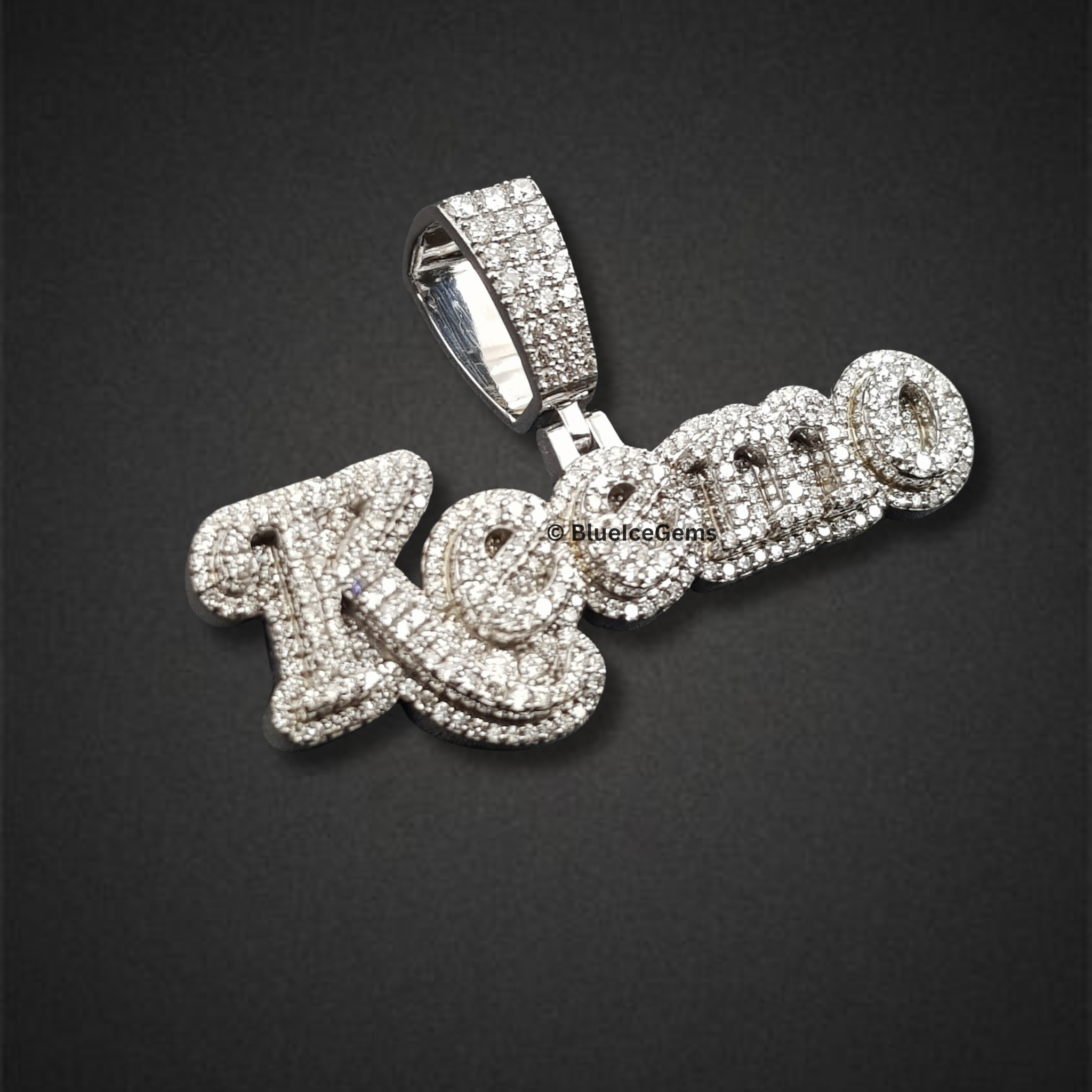 The "Keemo" Diamond Signature Script Pendant