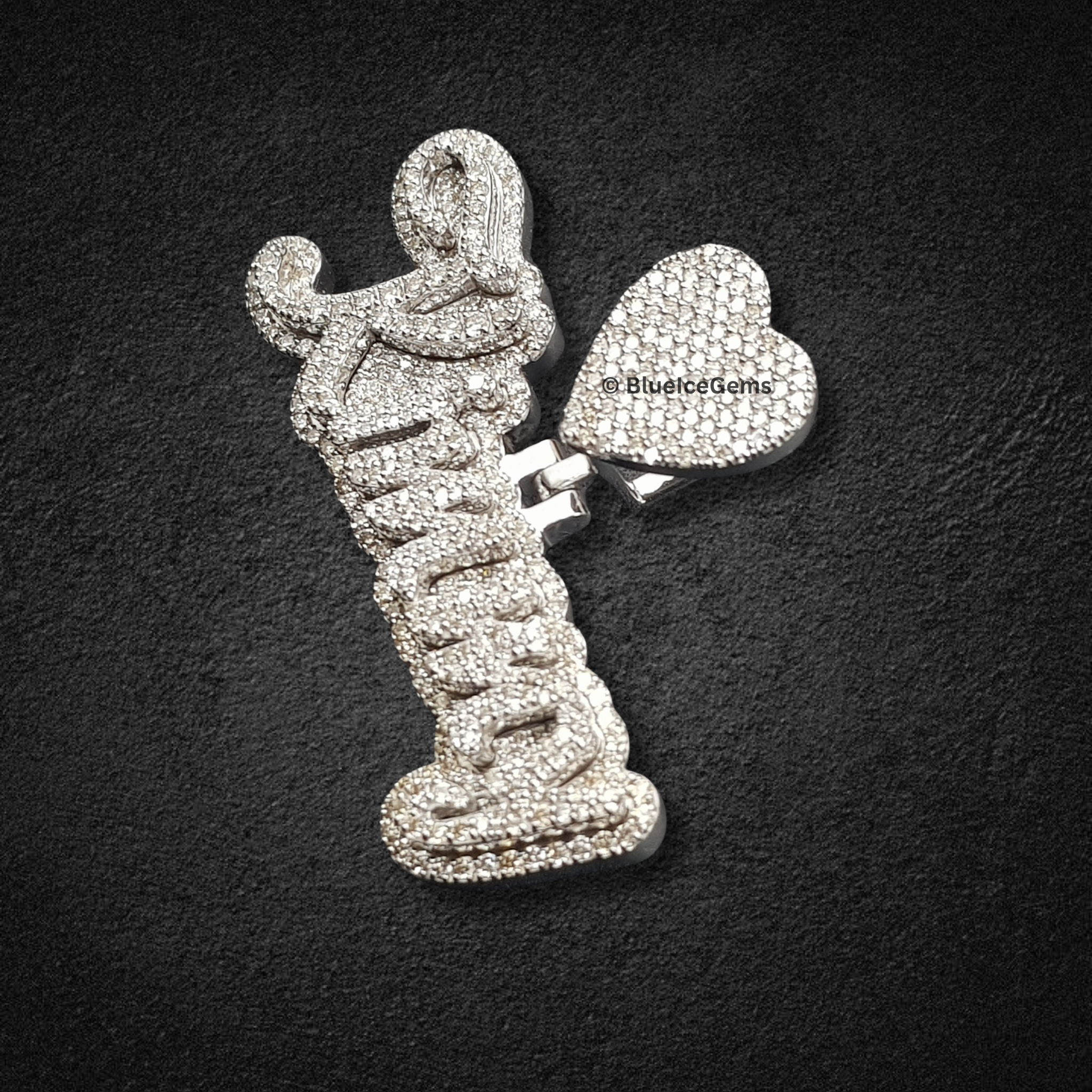 The "Kimmy" Heartfelt Diamond Script Pendant