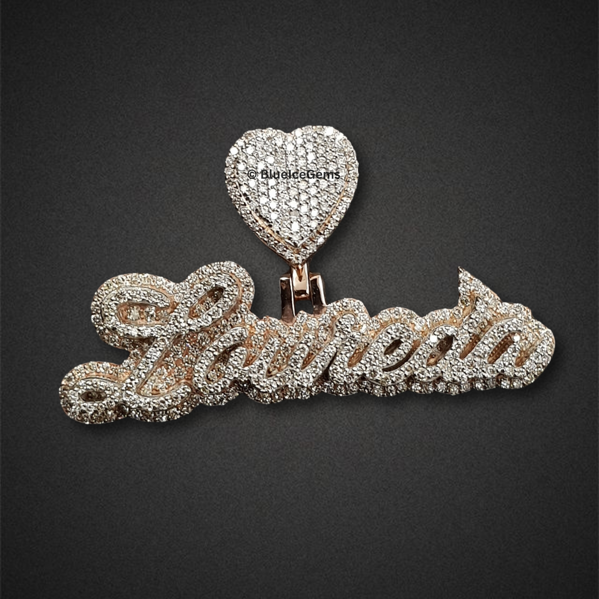 The "Laurenia" Heartfelt Diamond Script Pendant