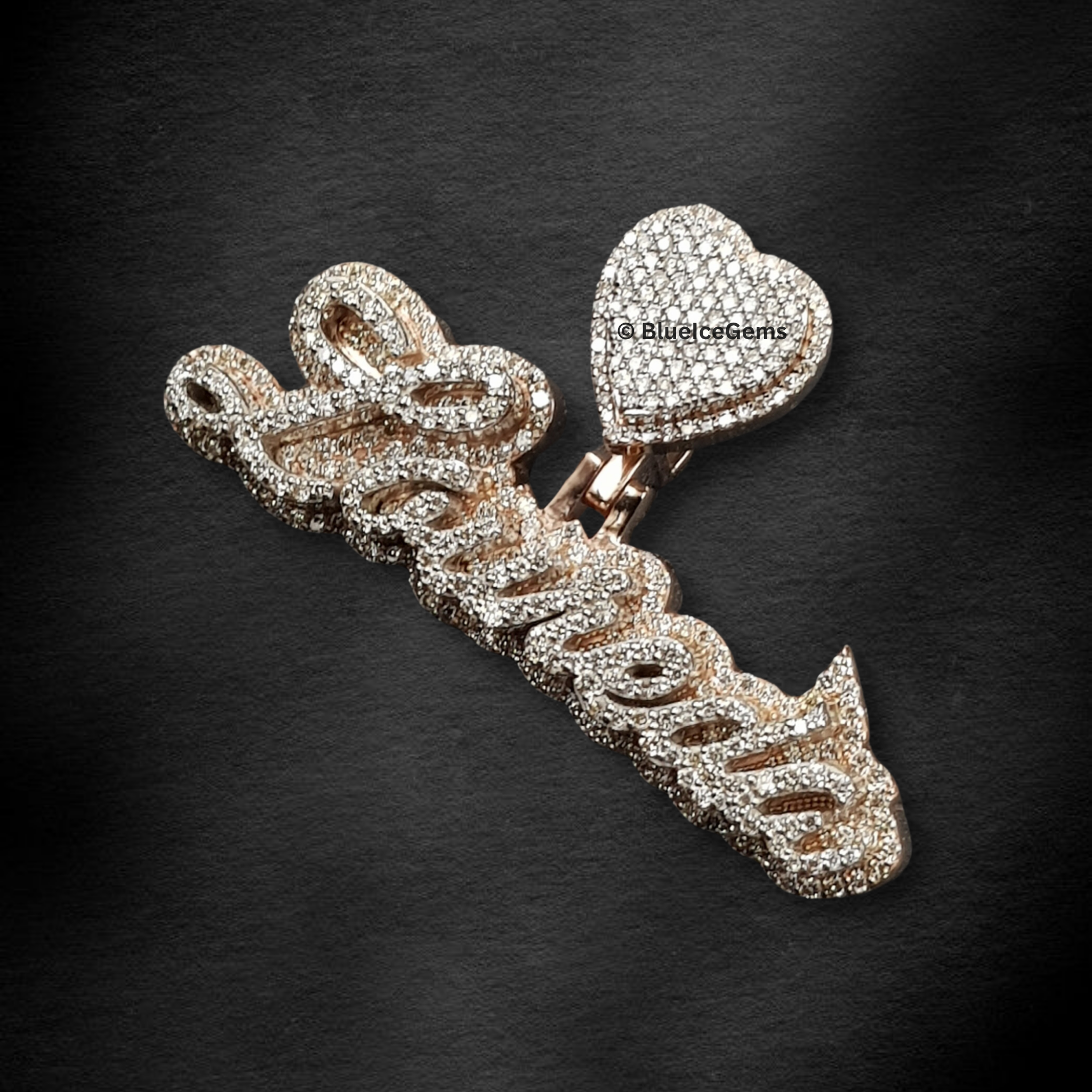 The "Laurenia" Heartfelt Diamond Script Pendant