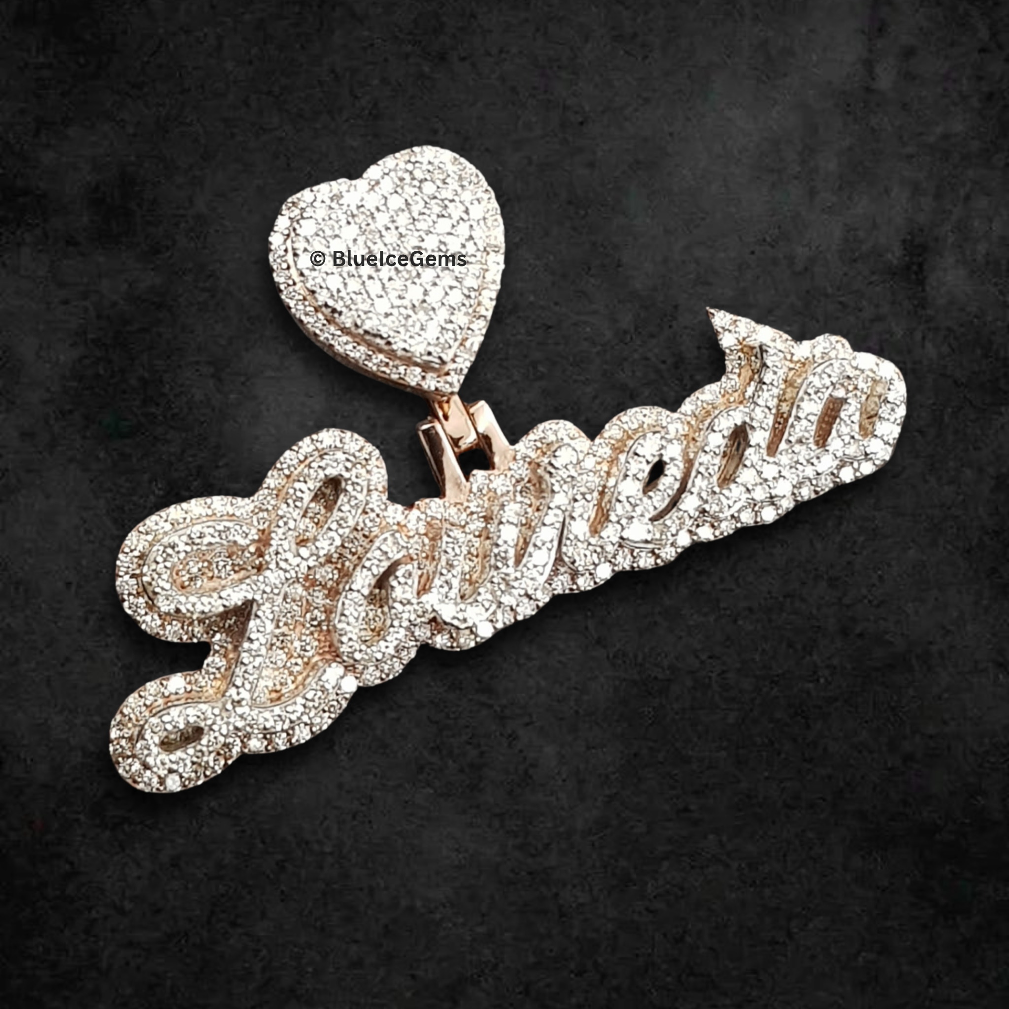 The "Laurenia" Heartfelt Diamond Script Pendant
