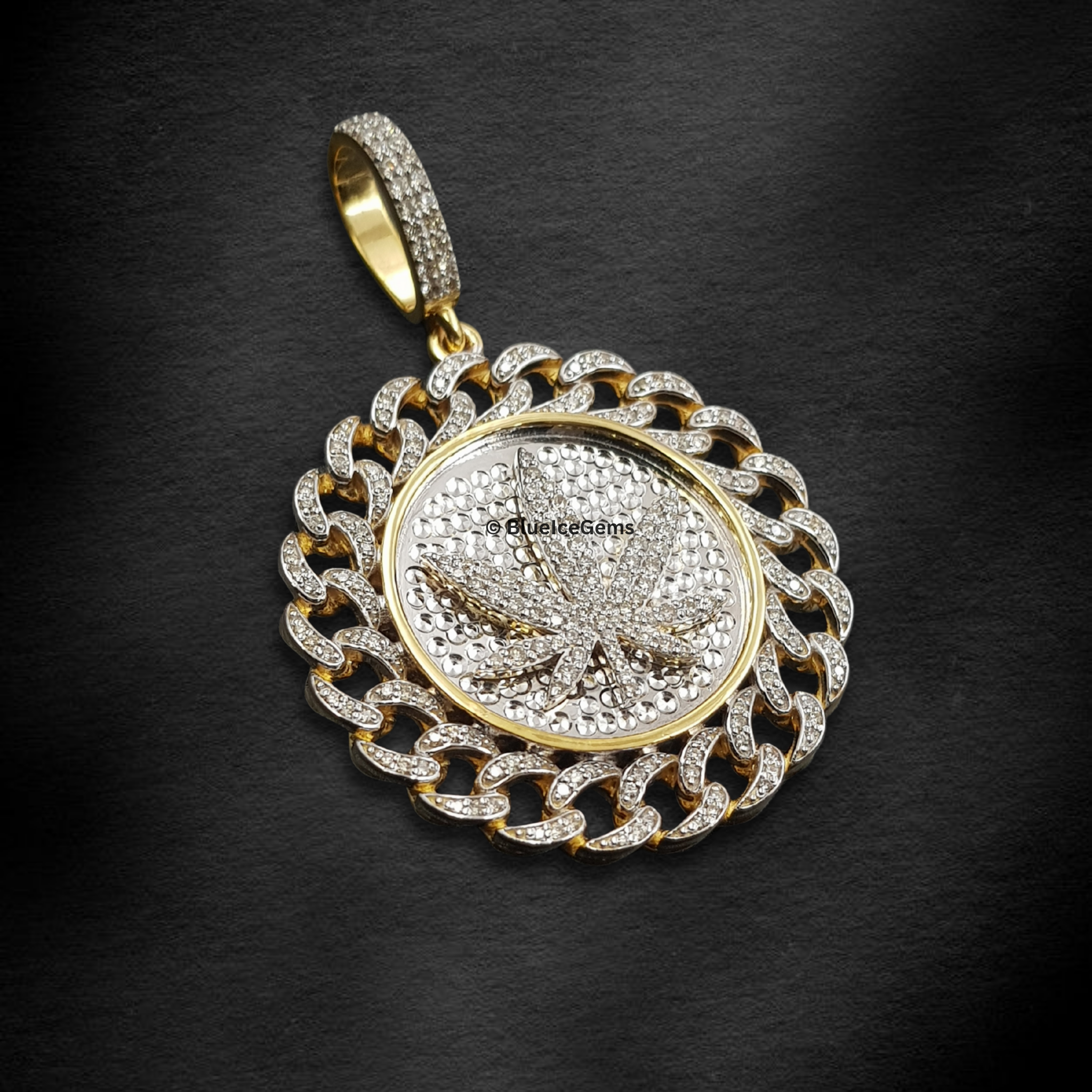 The "Leaf of Luxury" Diamond Medallion Pendant