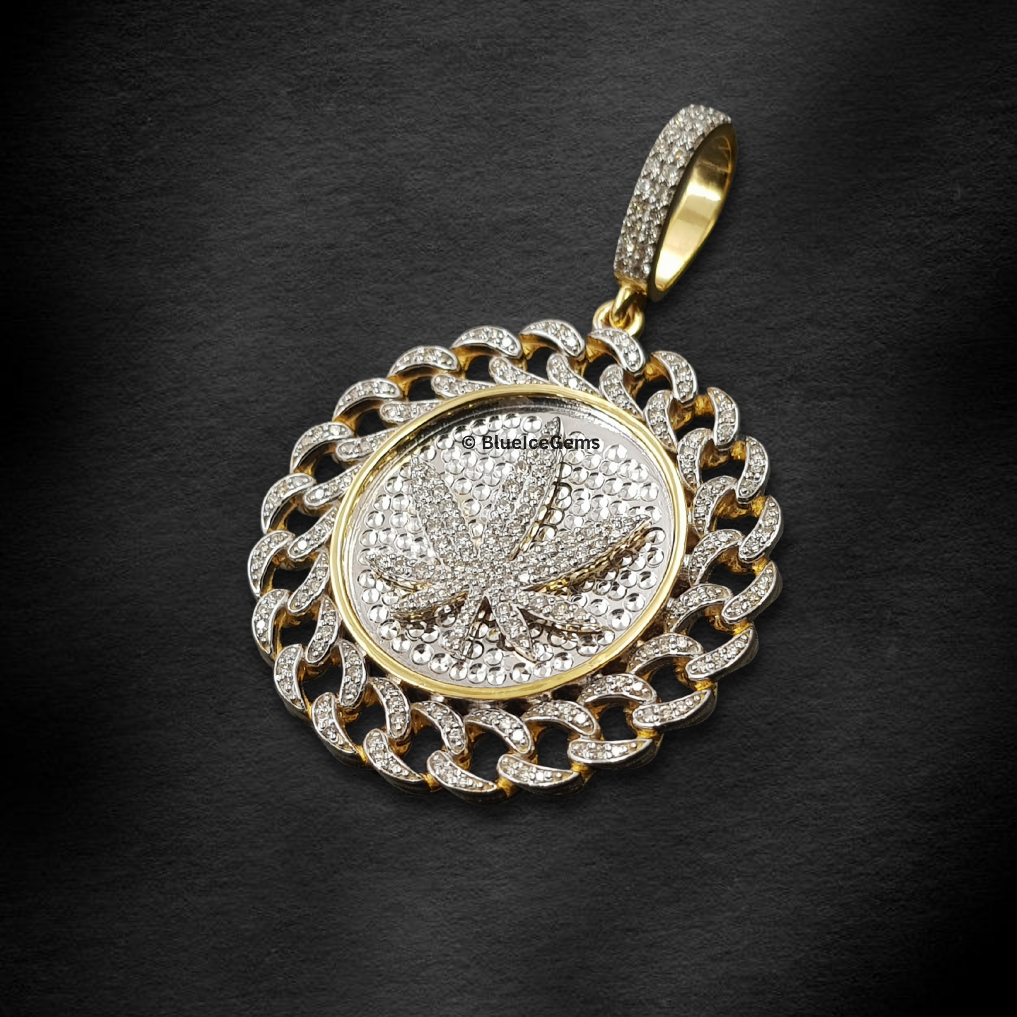 The "Leaf of Luxury" Diamond Medallion Pendant