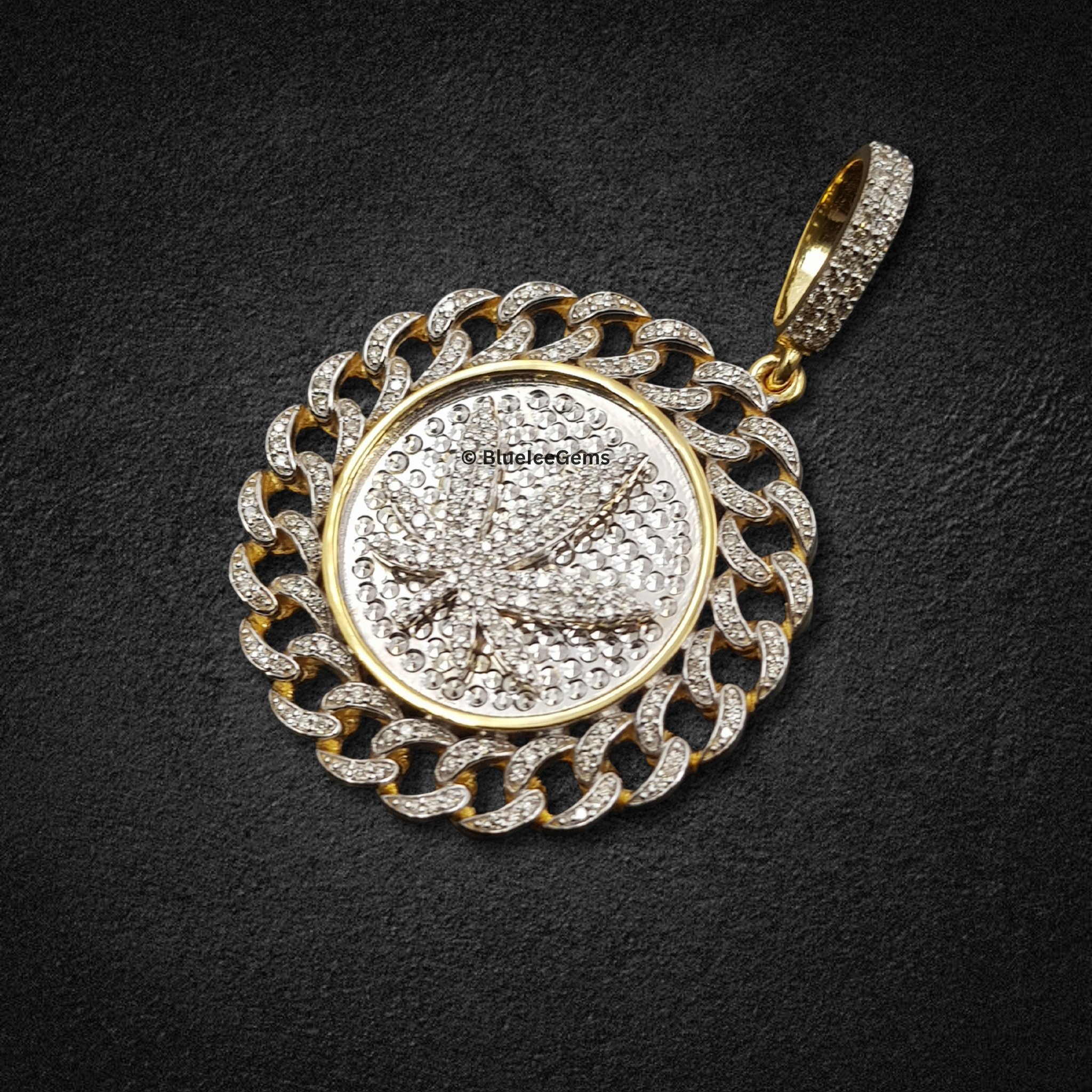 The "Leaf of Luxury" Diamond Medallion Pendant