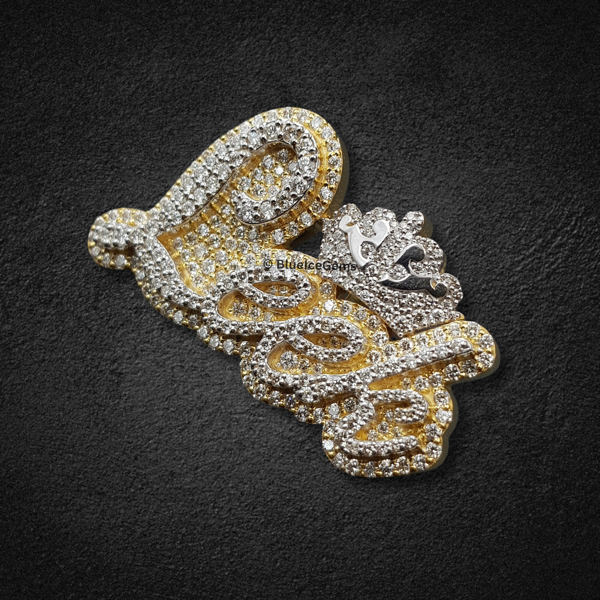 The "Leek" Crowned Diamond Statement Pendant