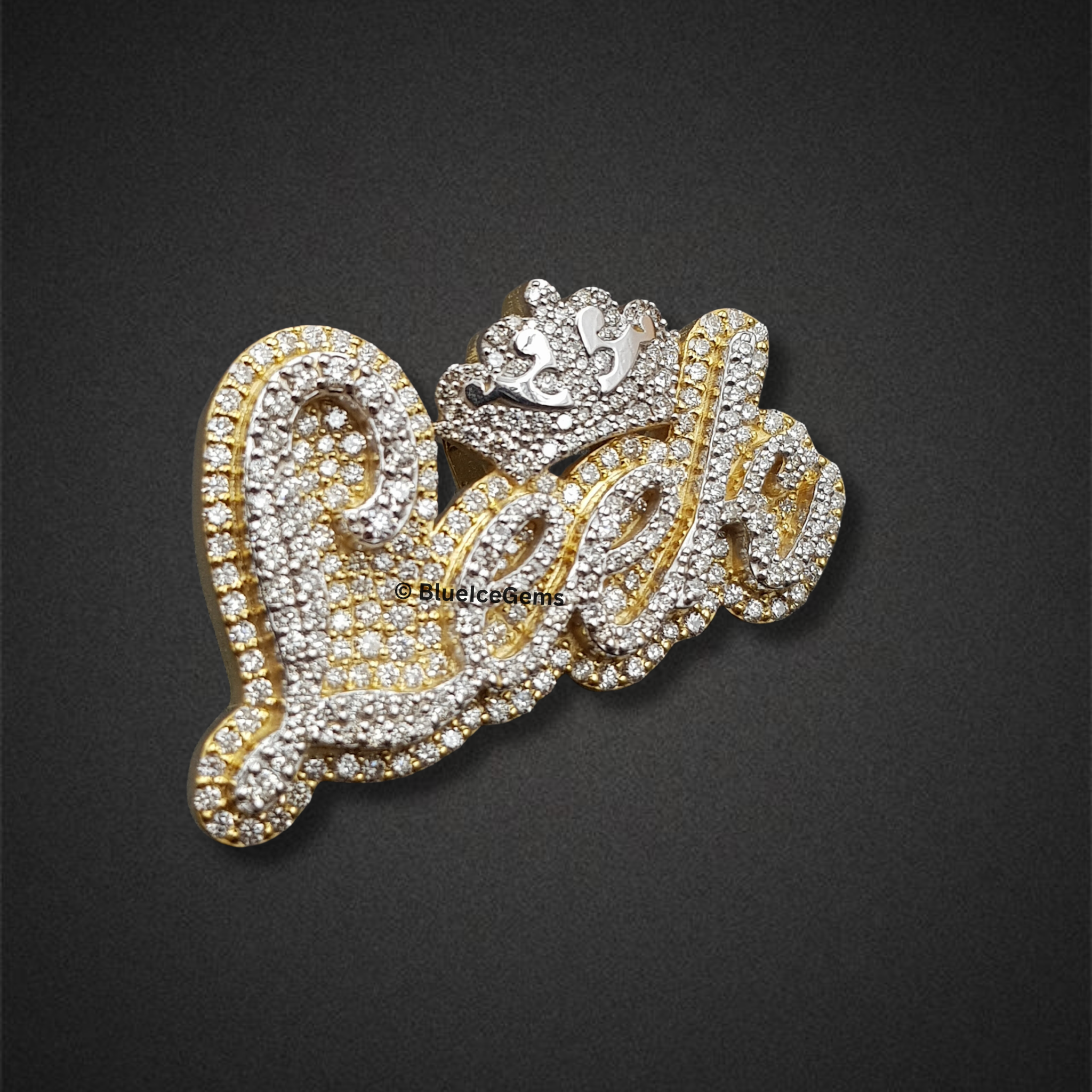 The "Leek" Crowned Diamond Statement Pendant