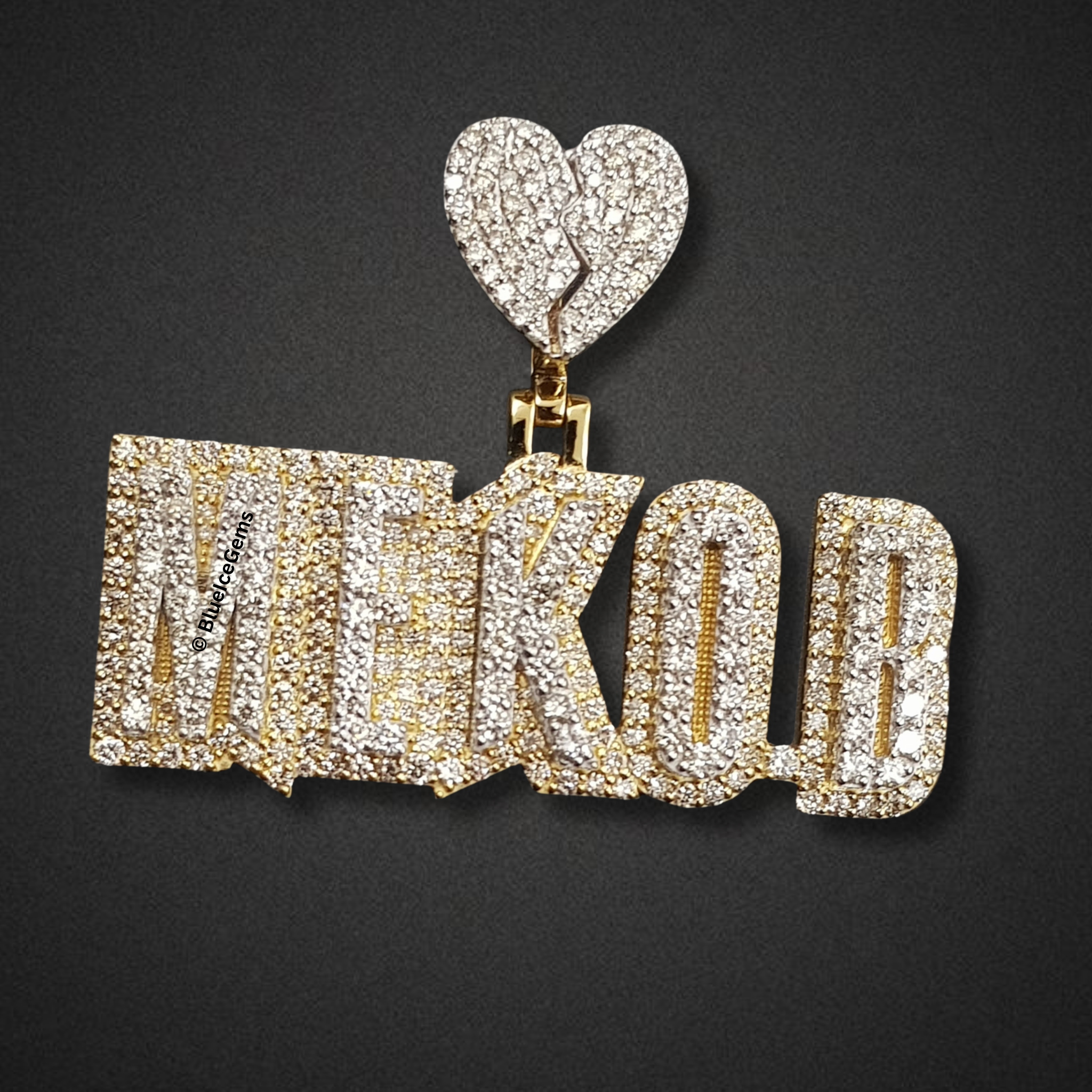 The "MEKOB" Broken Heart Diamond Pendant