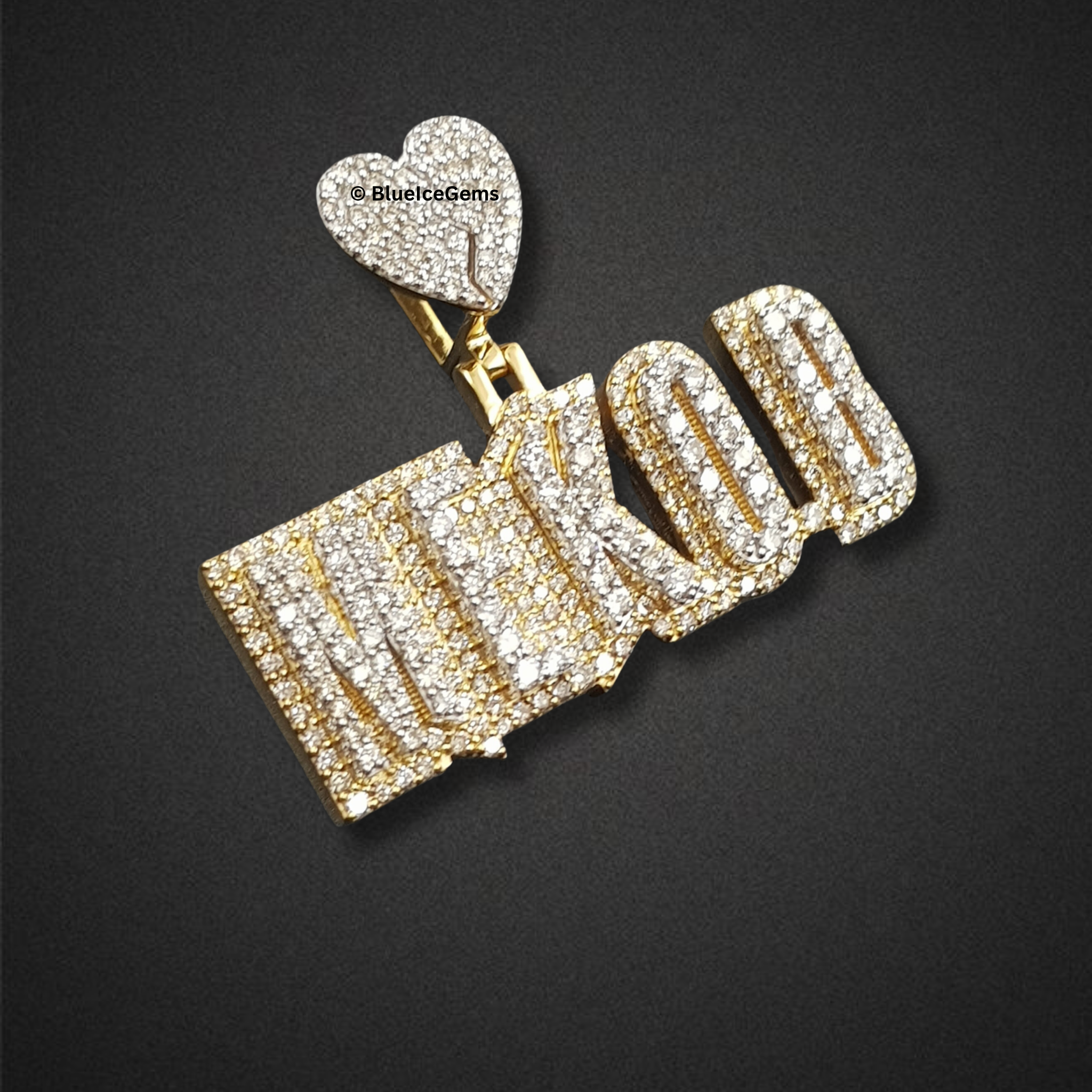 The "MEKOB" Broken Heart Diamond Pendant