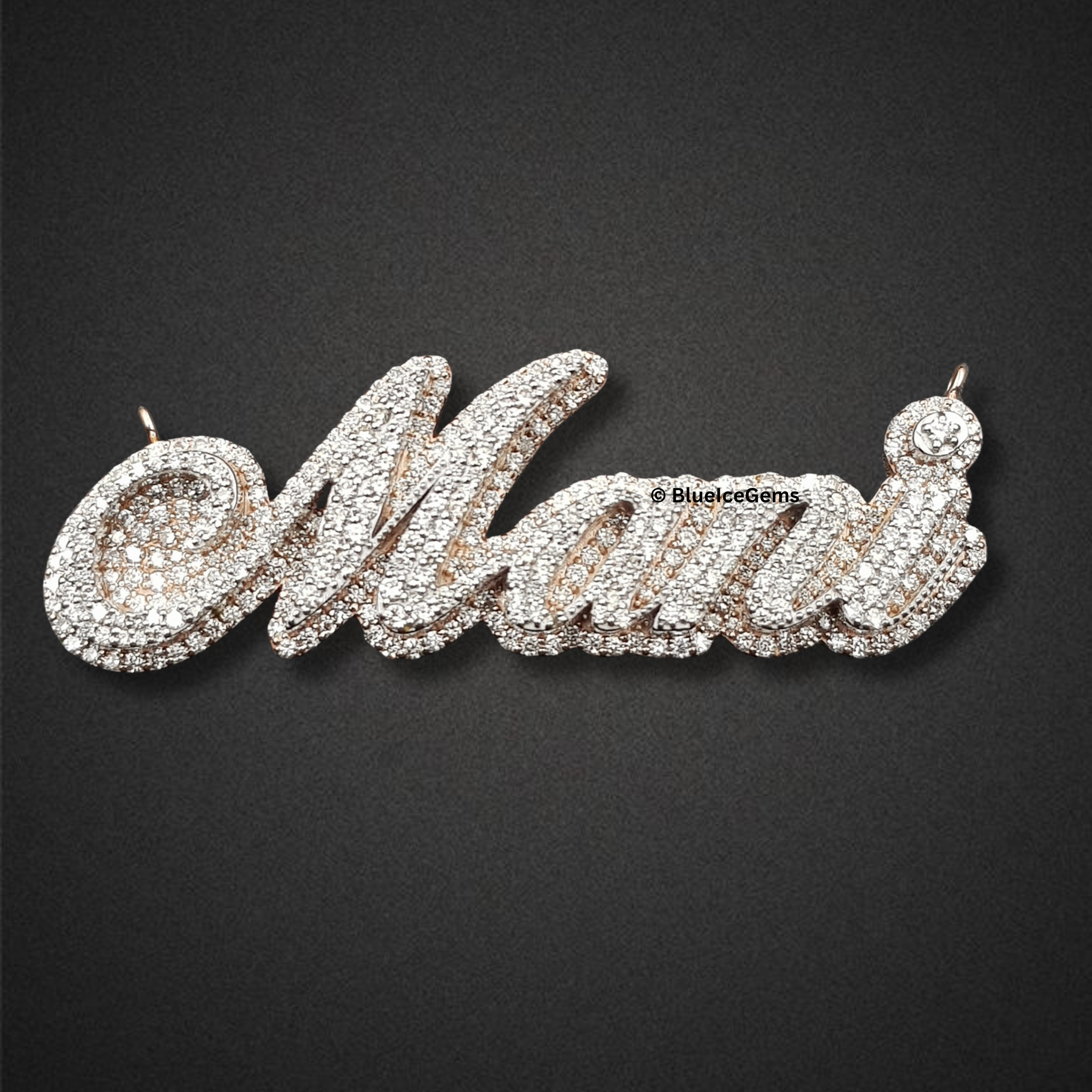 The "Mani" Diamond Signature Script Pendant