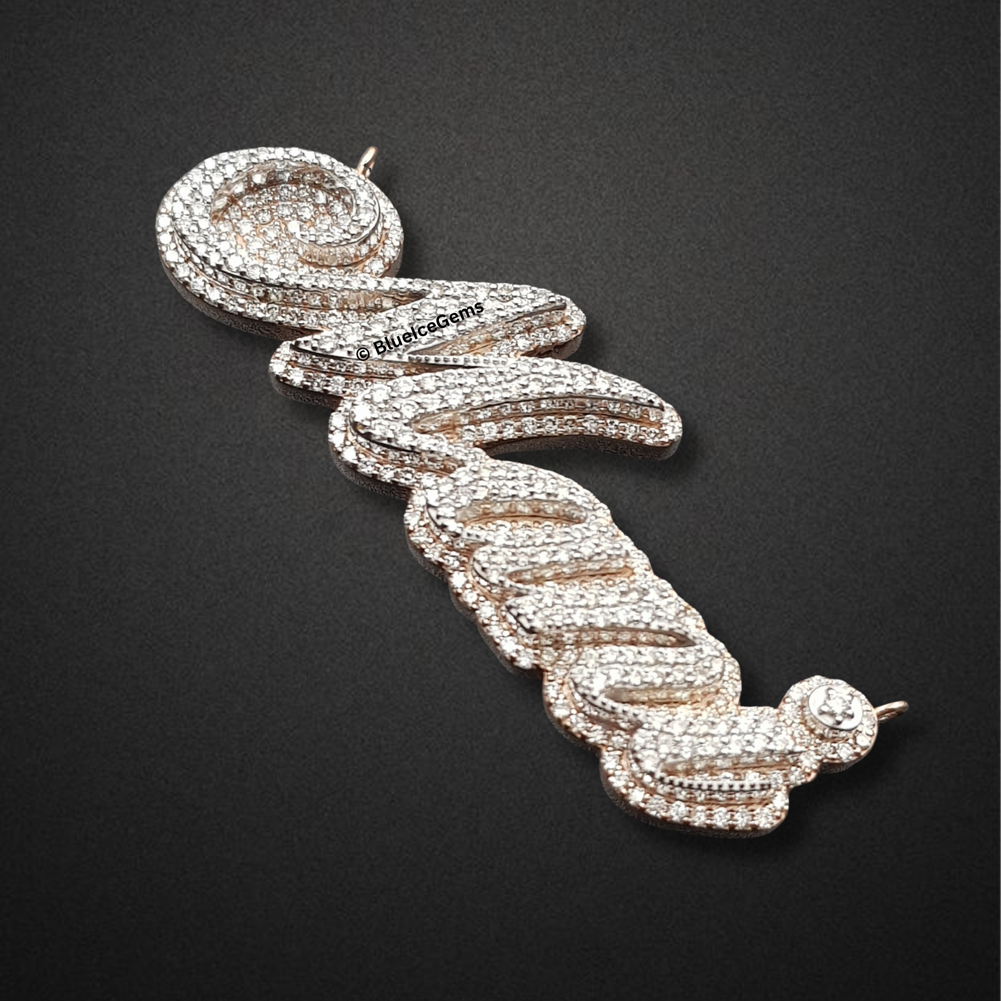 The "Mani" Diamond Signature Script Pendant