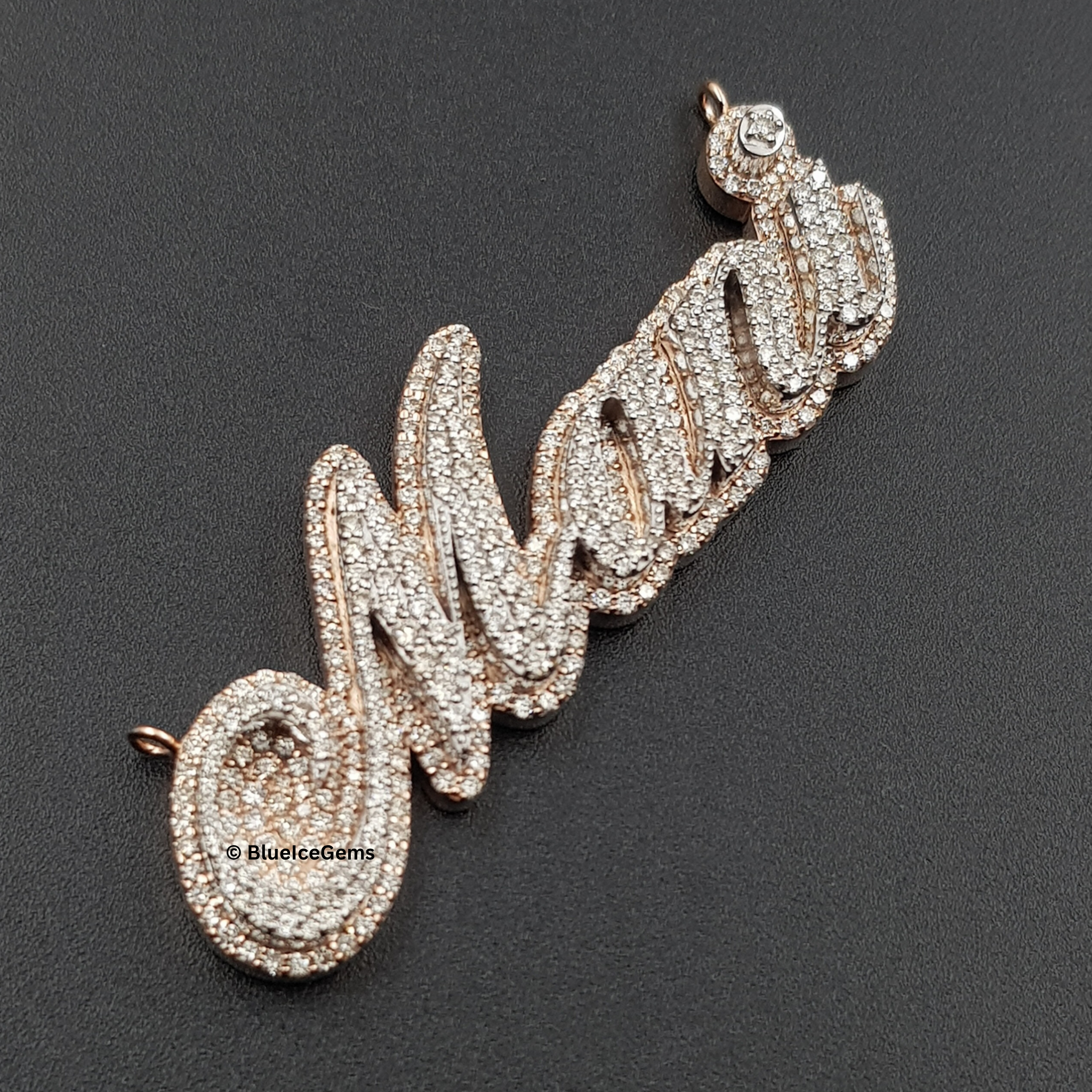 The "Mani" Diamond Signature Script Pendant