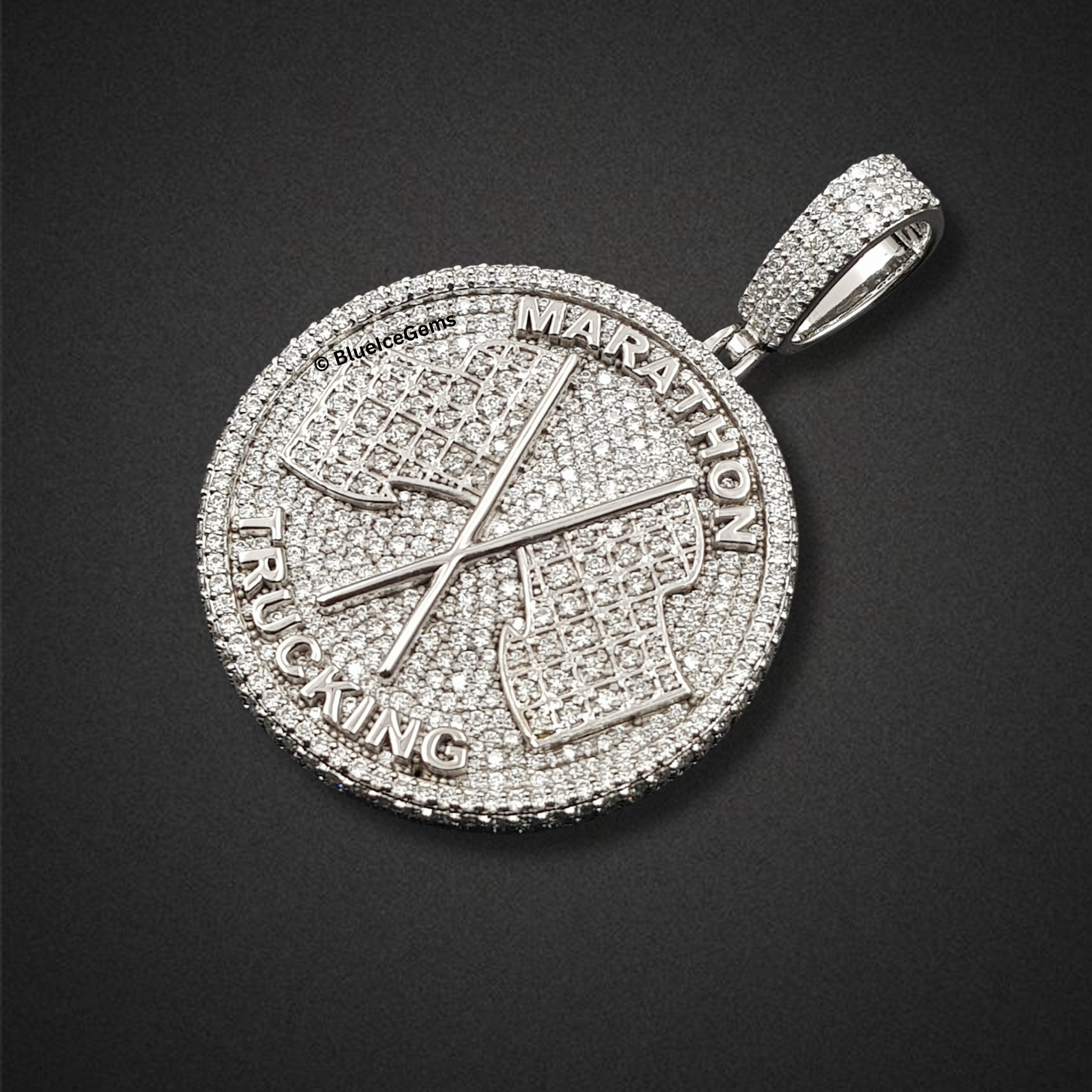 The "Marathon Trucking" Diamond Medallion Pendant