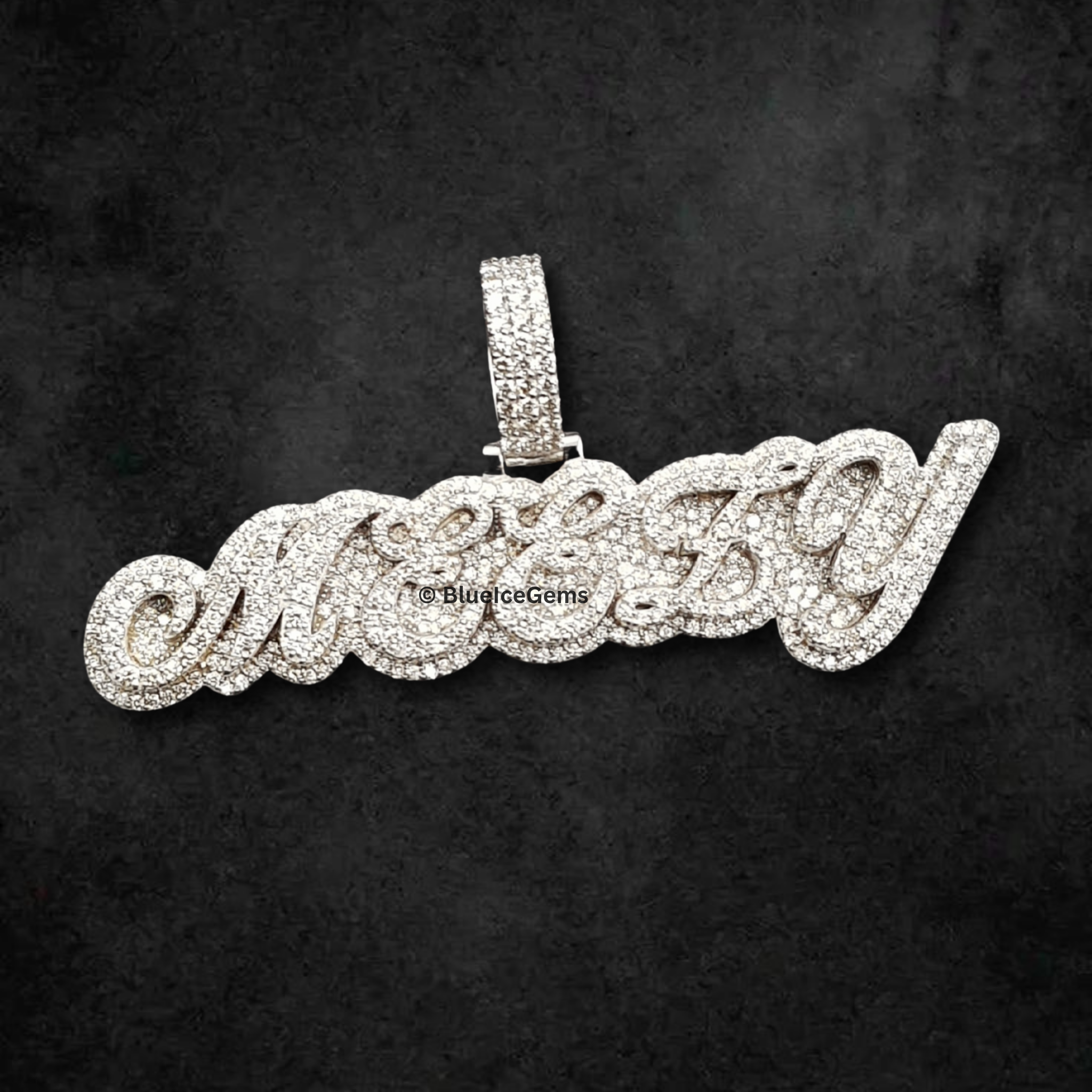 The "Meely" Diamond Script Pendant