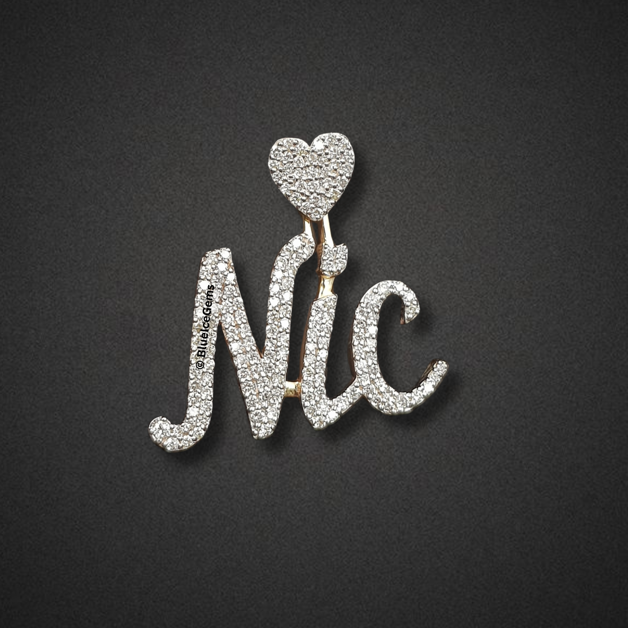 The "Nic" Heartfelt Diamond Script Pendant