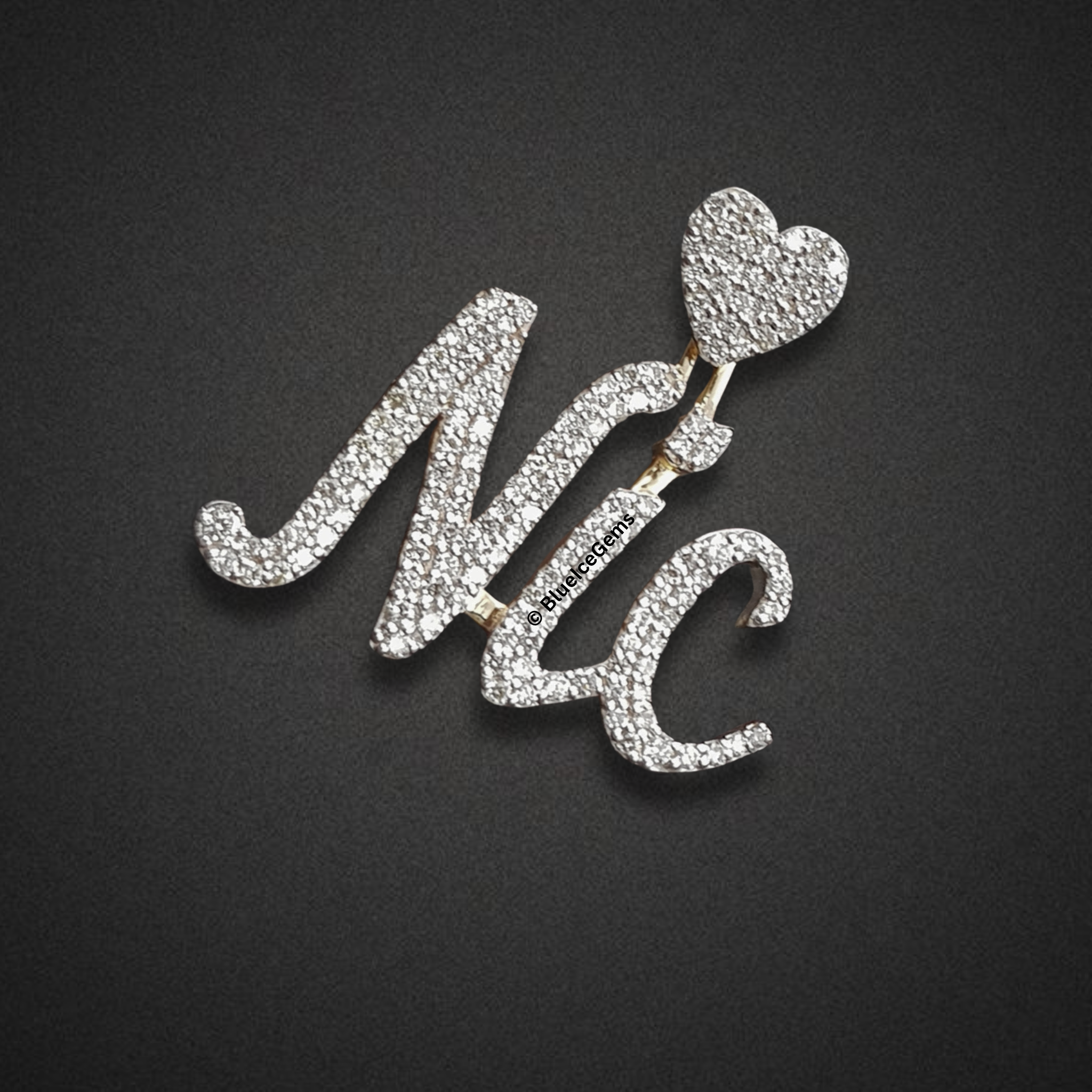 The "Nic" Heartfelt Diamond Script Pendant