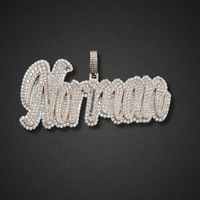 The "Norman" Rose Gold Diamond Script Pendant