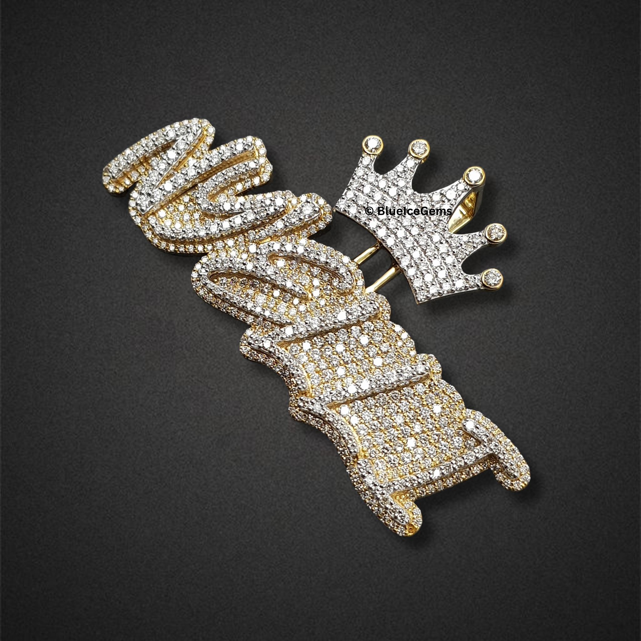 The "Nyelli" Regal Diamond Crown Pendant
