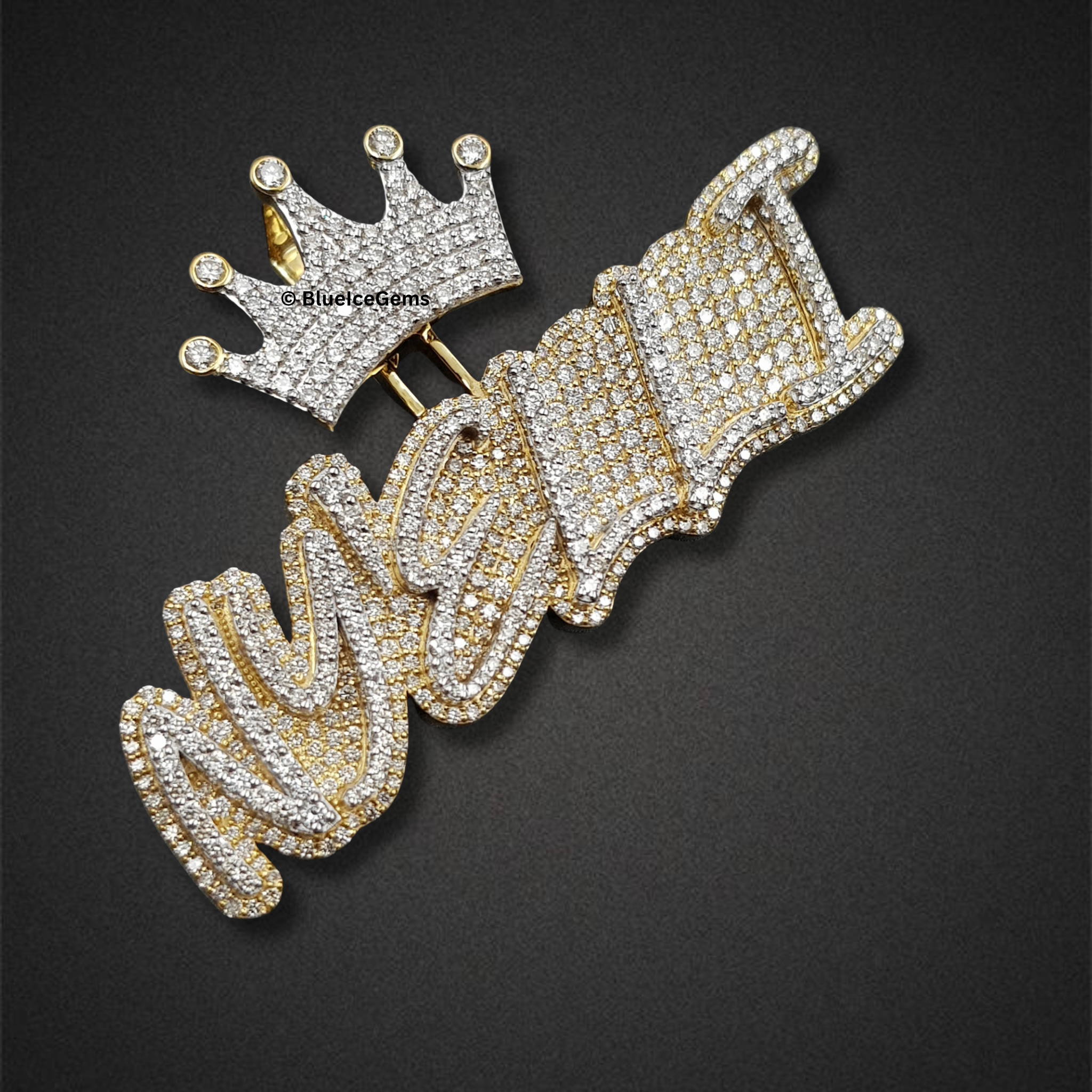 The "Nyelli" Regal Diamond Crown Pendant