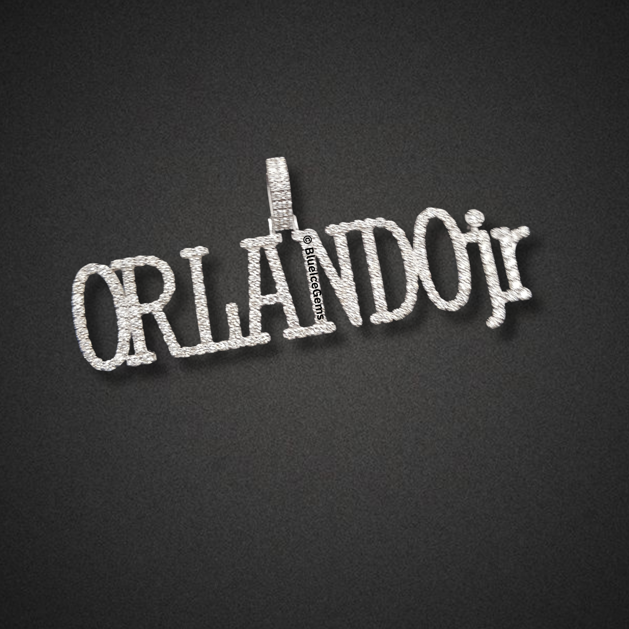 The "Orlando Jr." Diamond Name Pendant