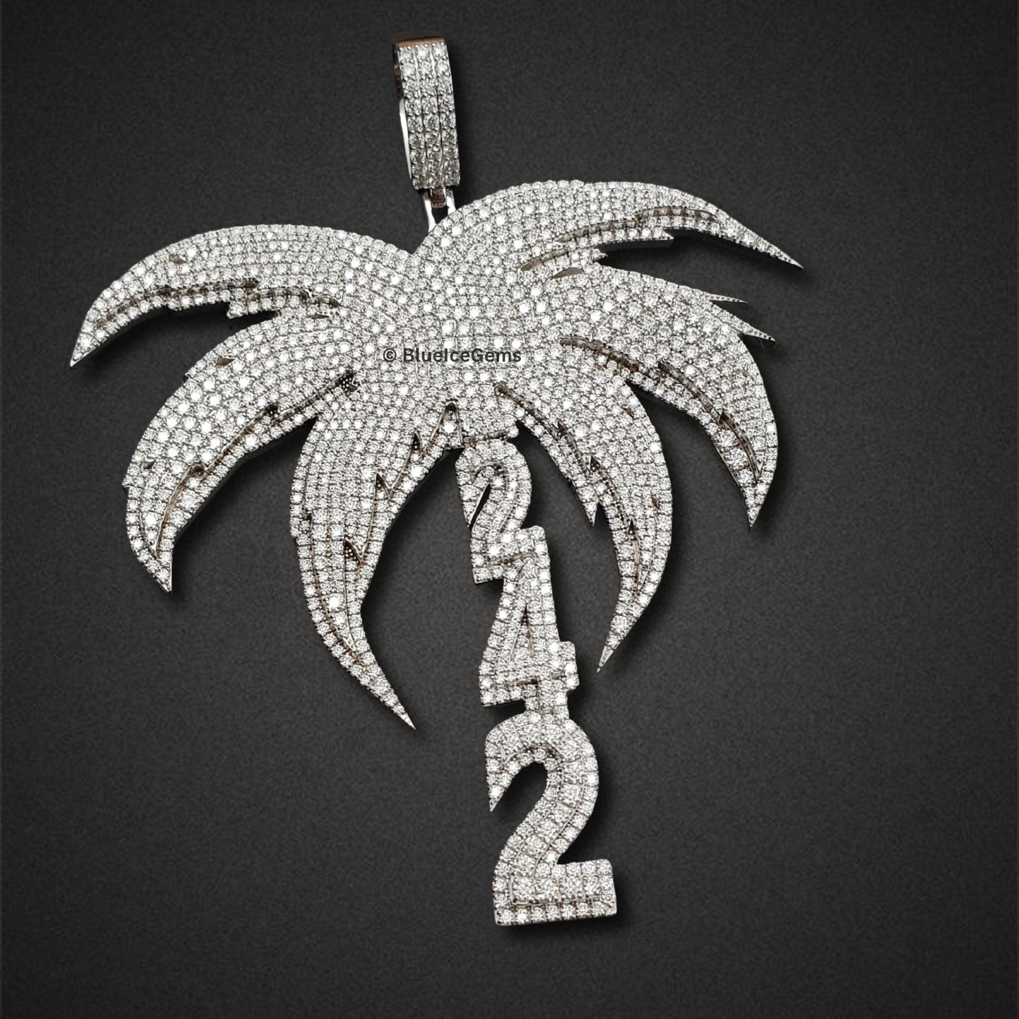 The "Palm Tree 242" Diamond Island Pendant