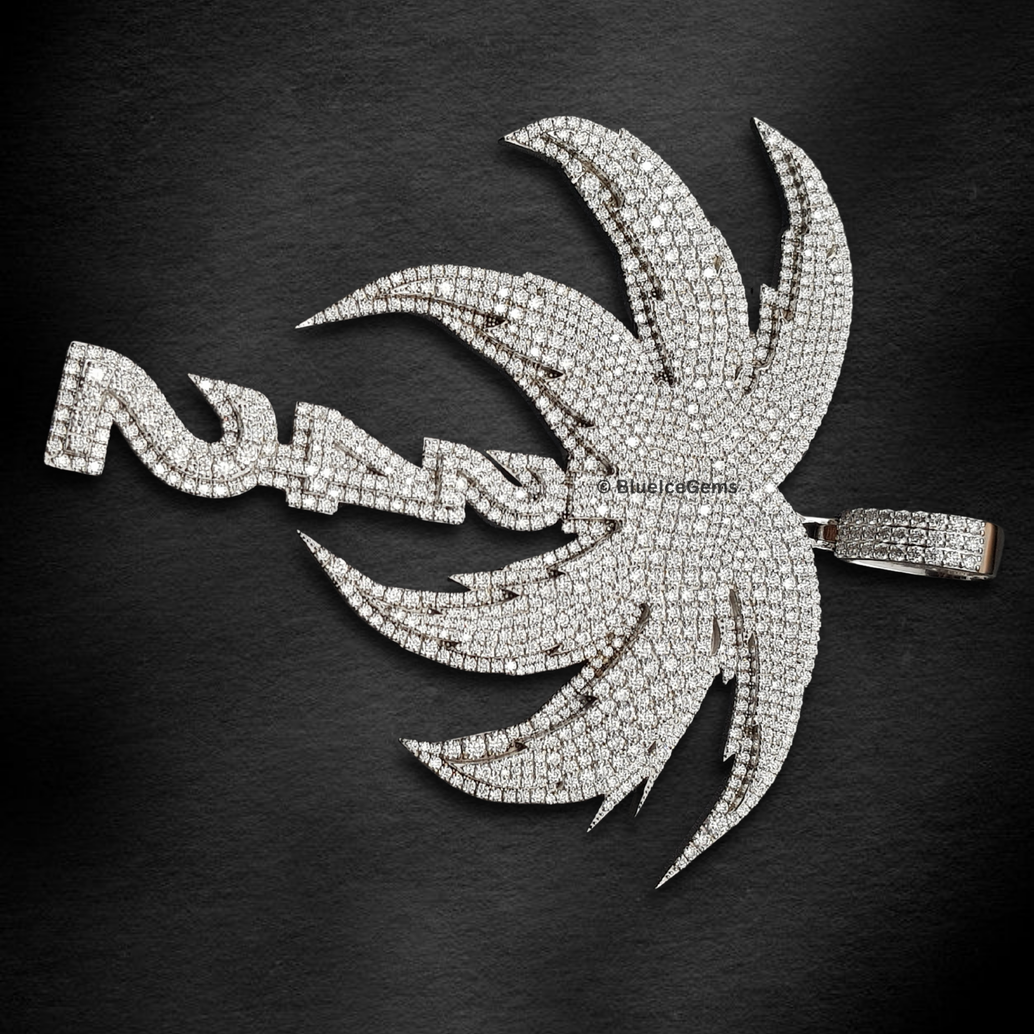 The "Palm Tree 242" Diamond Island Pendant