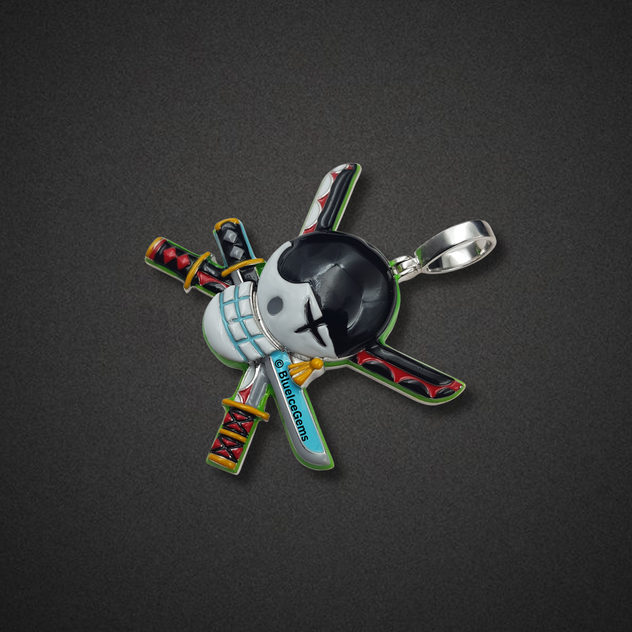 The "Pirate King" Enamel & Gold Emblem Pendant