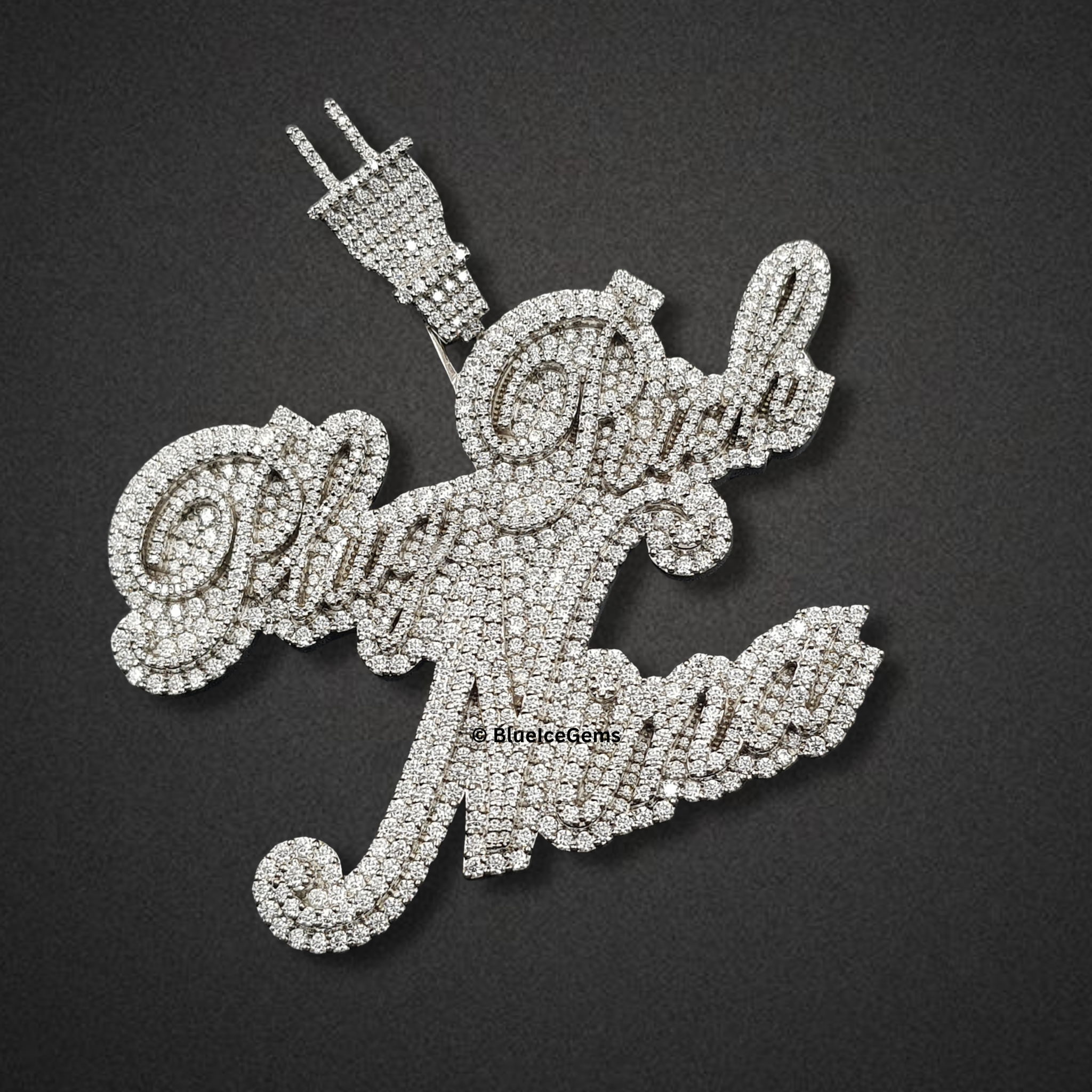 The "Play Rich Nima" Diamond Statement Pendant