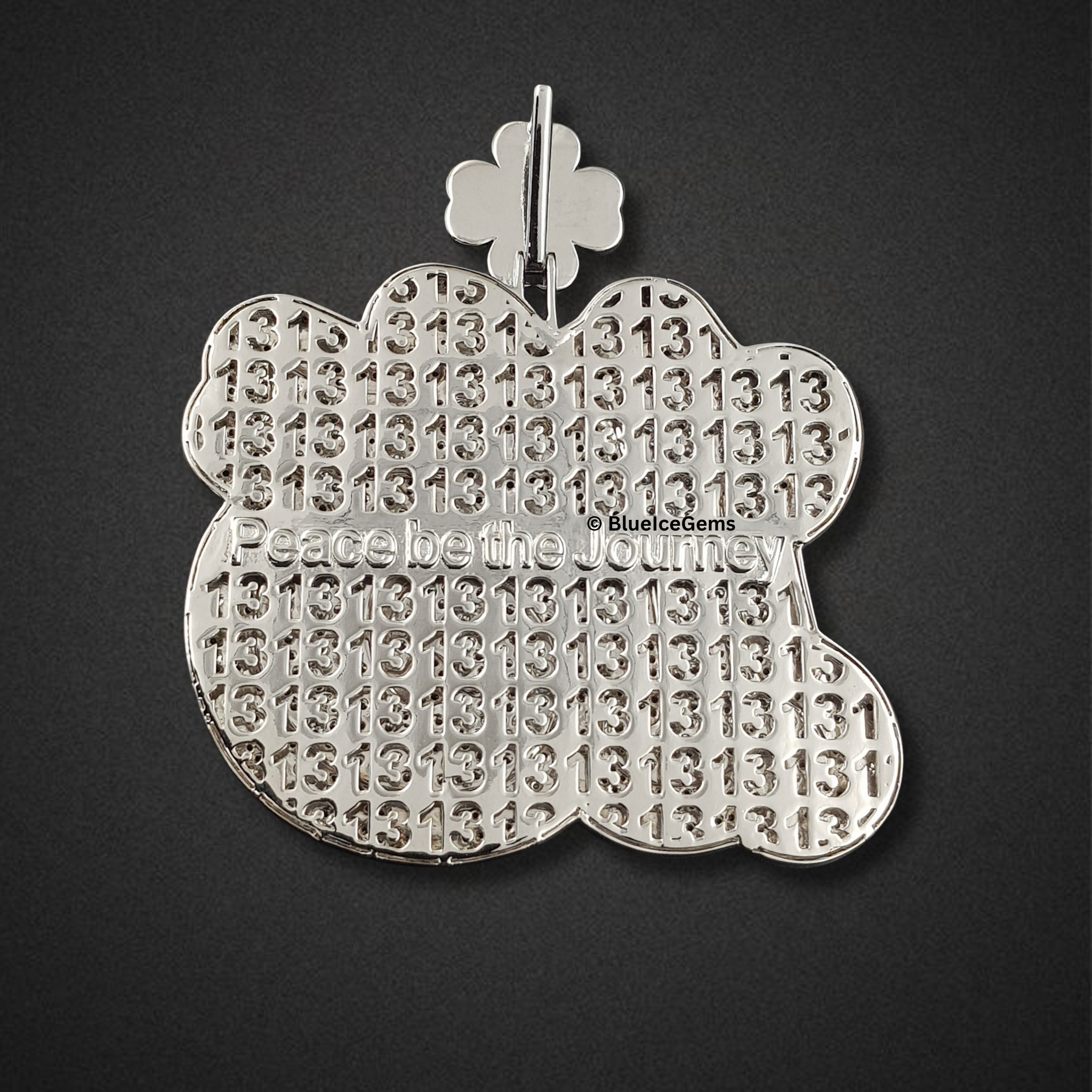 The "Psychedelic Clover" Diamond & Enamel Art Pendant