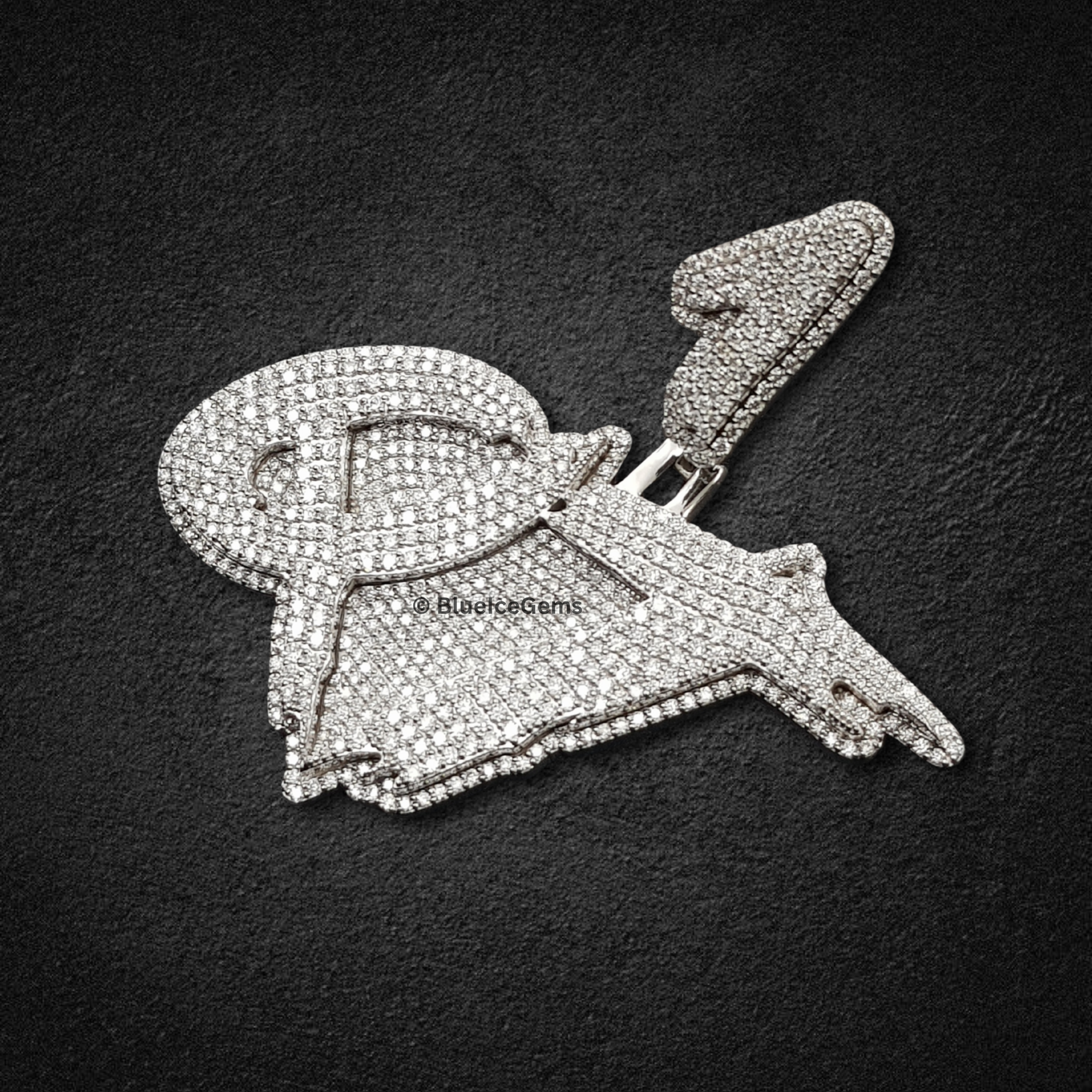 The "QT" Diamond Drip Statement Pendant