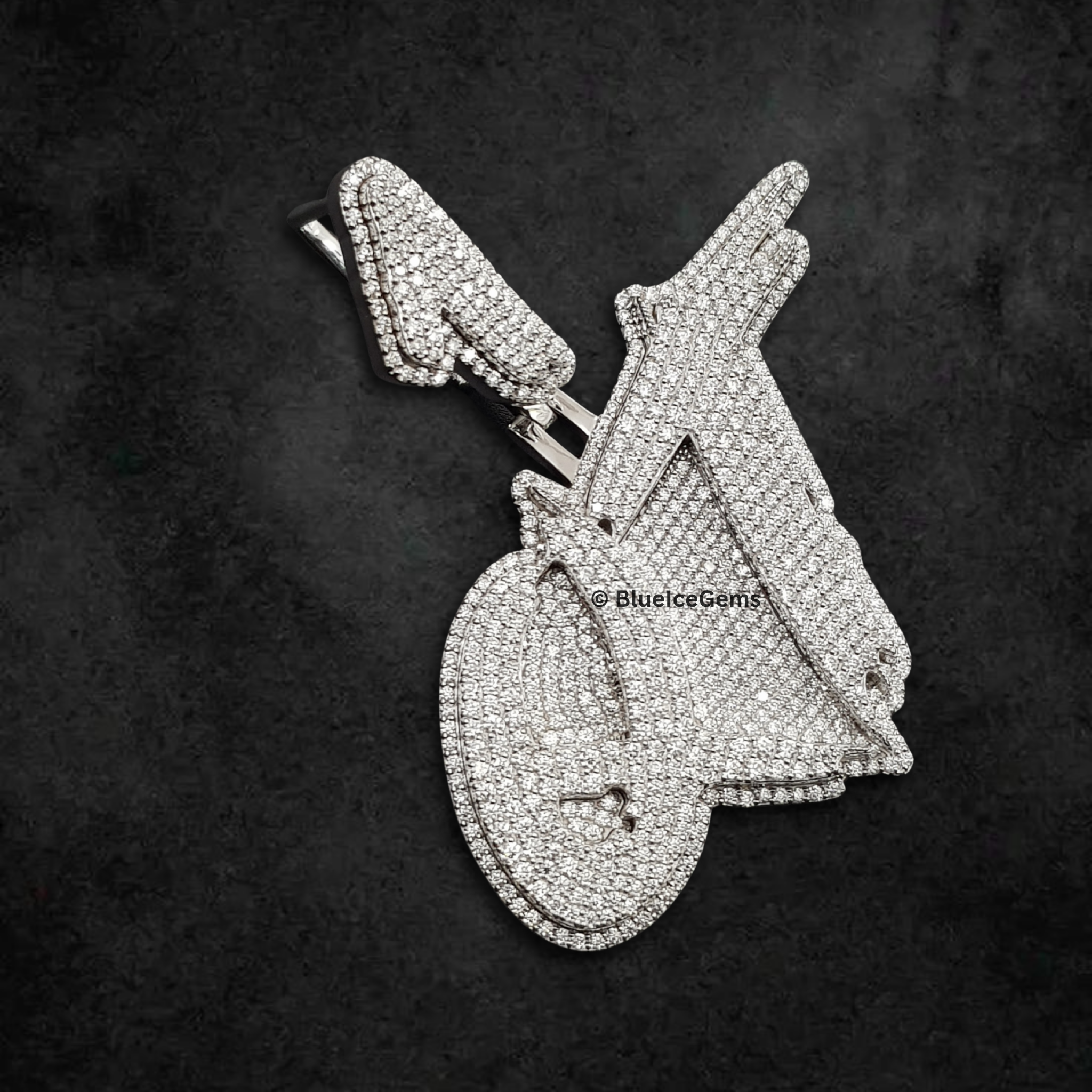 The "QT" Diamond Drip Statement Pendant